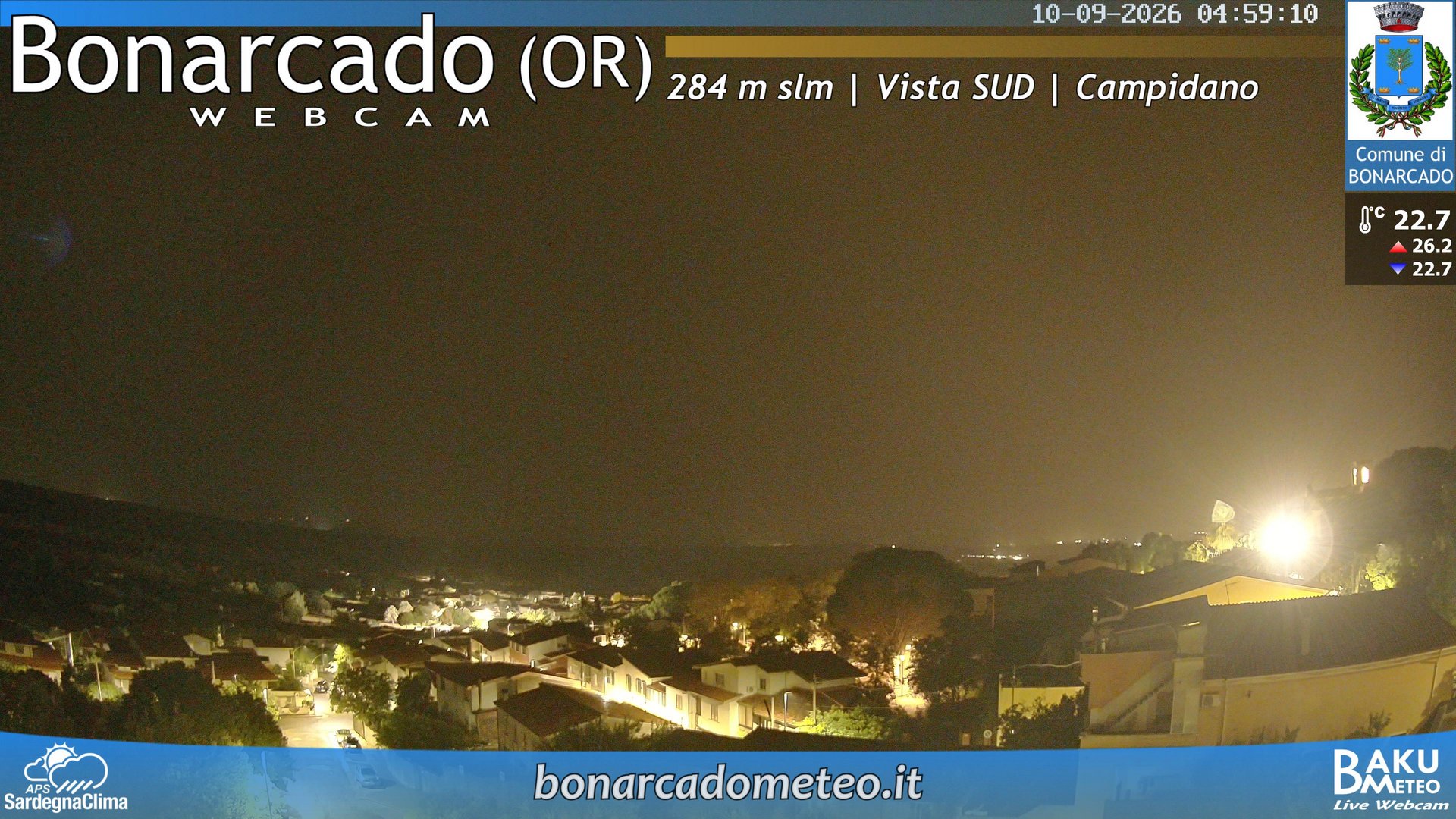 time-lapse frame, Bonarcado SUD webcam