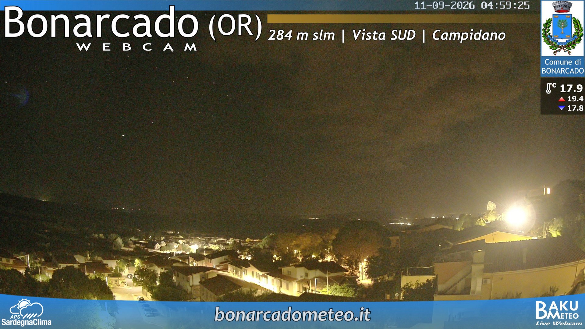 time-lapse frame, Bonarcado SUD webcam