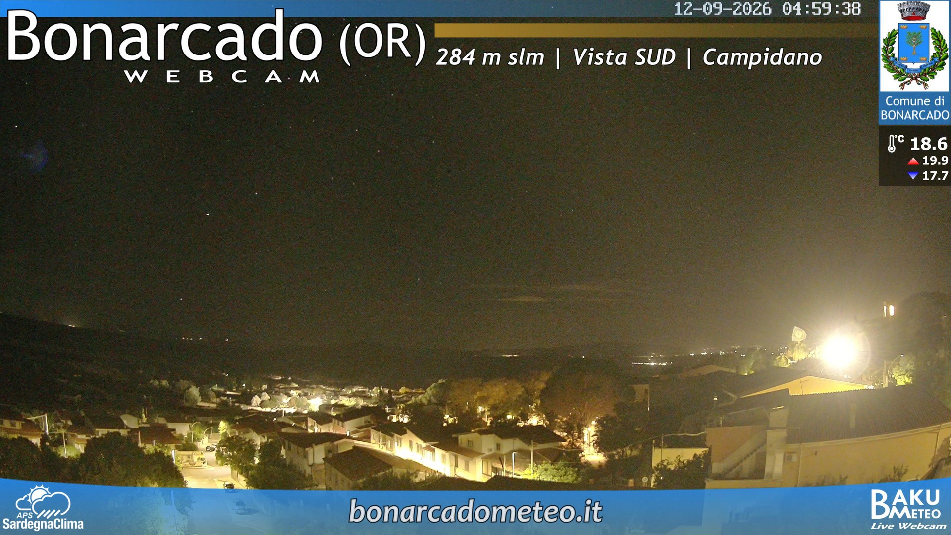 time-lapse frame, Bonarcado SUD webcam