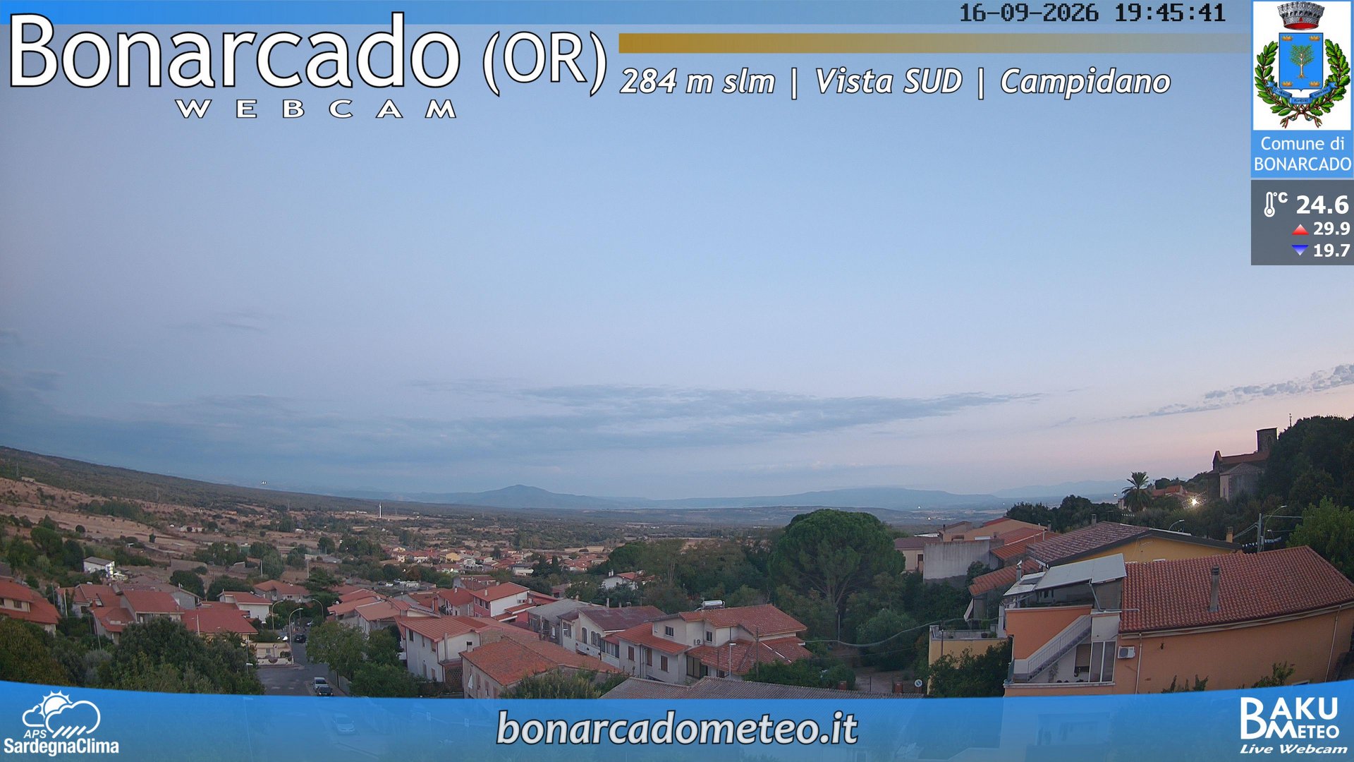 time-lapse frame, Bonarcado SUD webcam