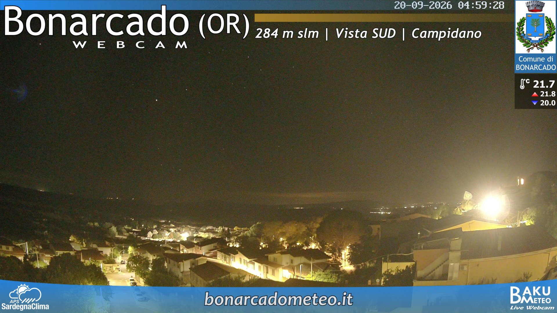 time-lapse frame, Bonarcado SUD webcam
