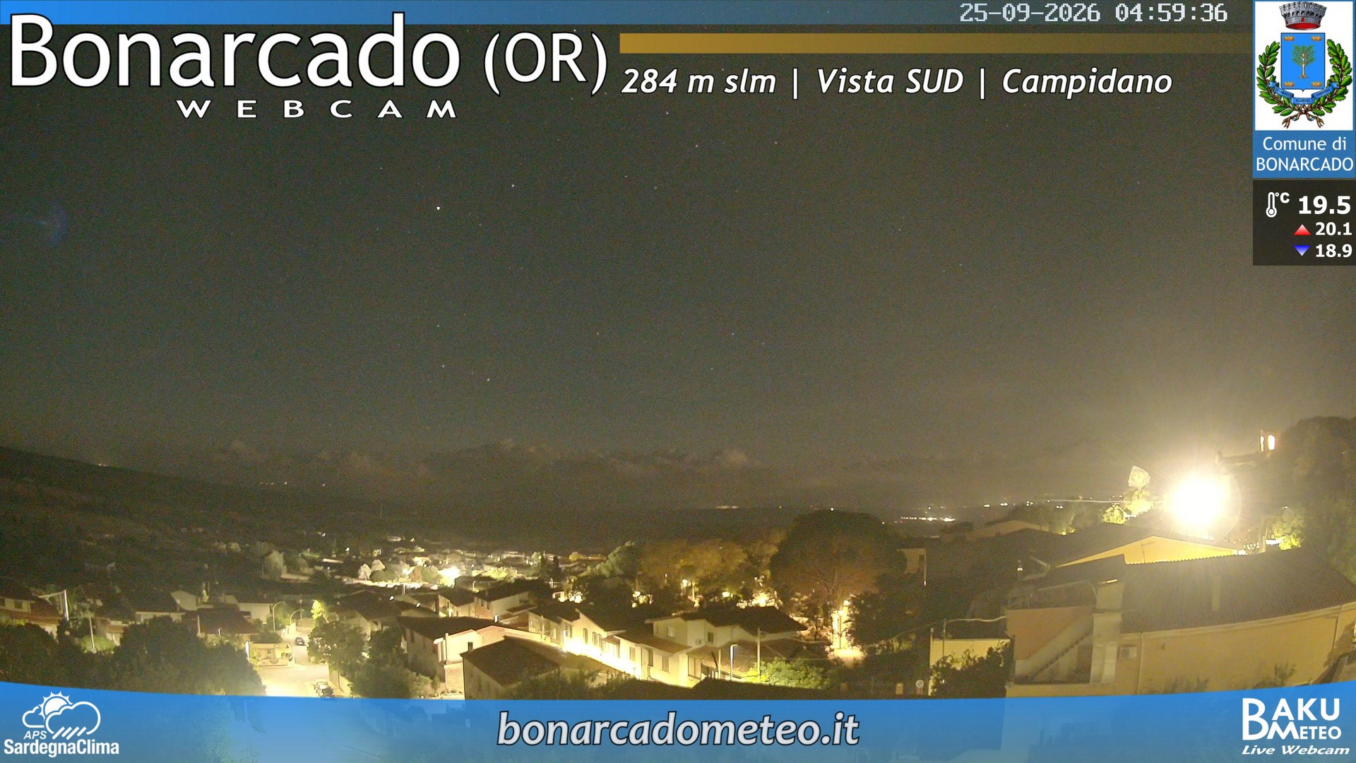 time-lapse frame, Bonarcado SUD webcam
