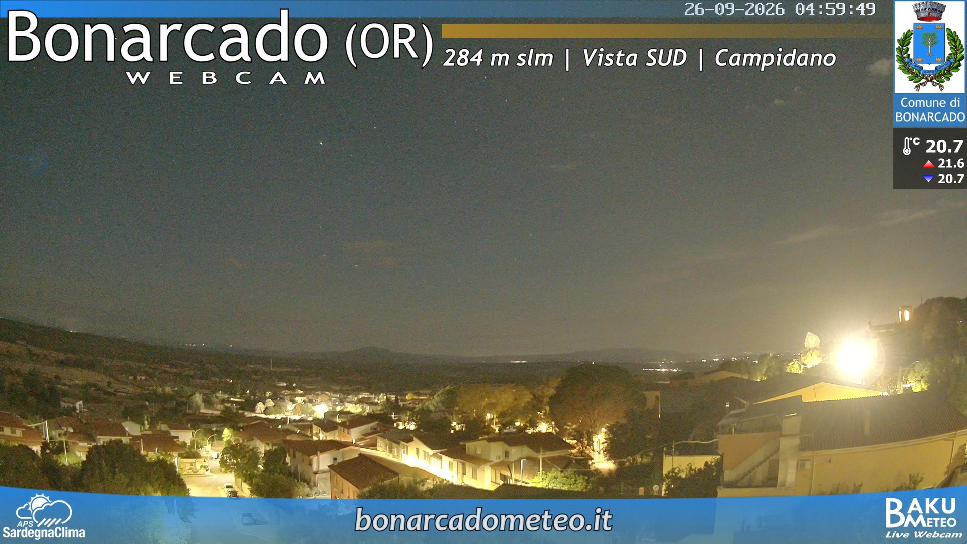 time-lapse frame, Bonarcado SUD webcam