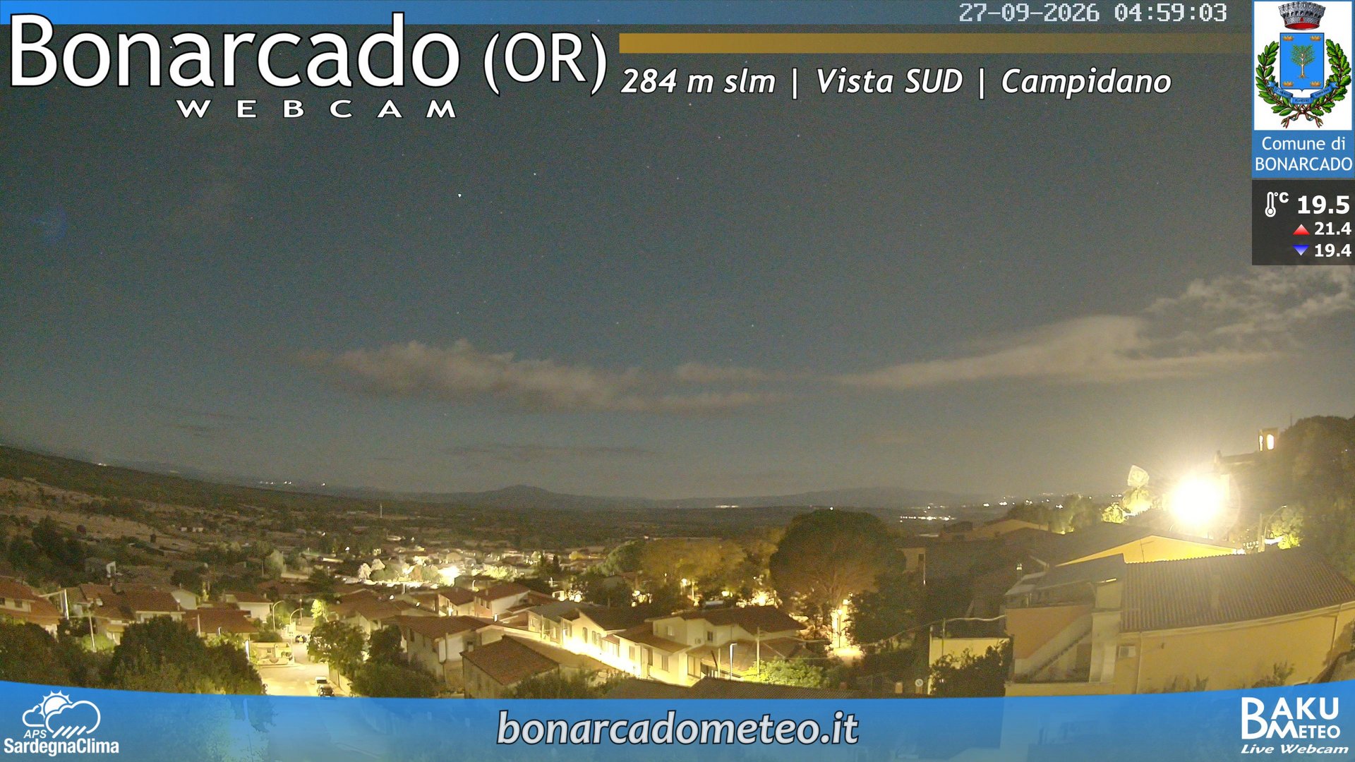 time-lapse frame, Bonarcado SUD webcam