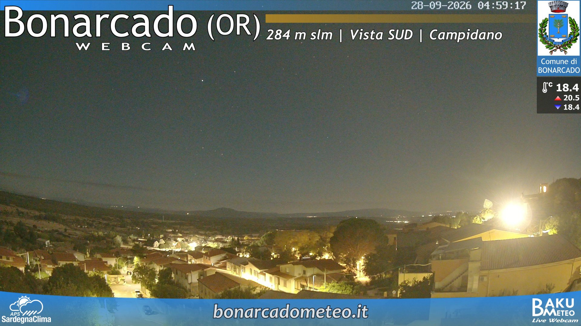time-lapse frame, Bonarcado SUD webcam