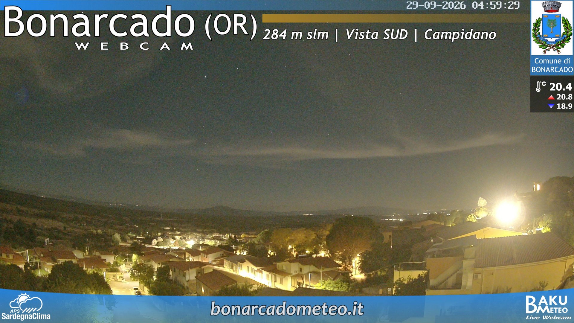 time-lapse frame, Bonarcado SUD webcam