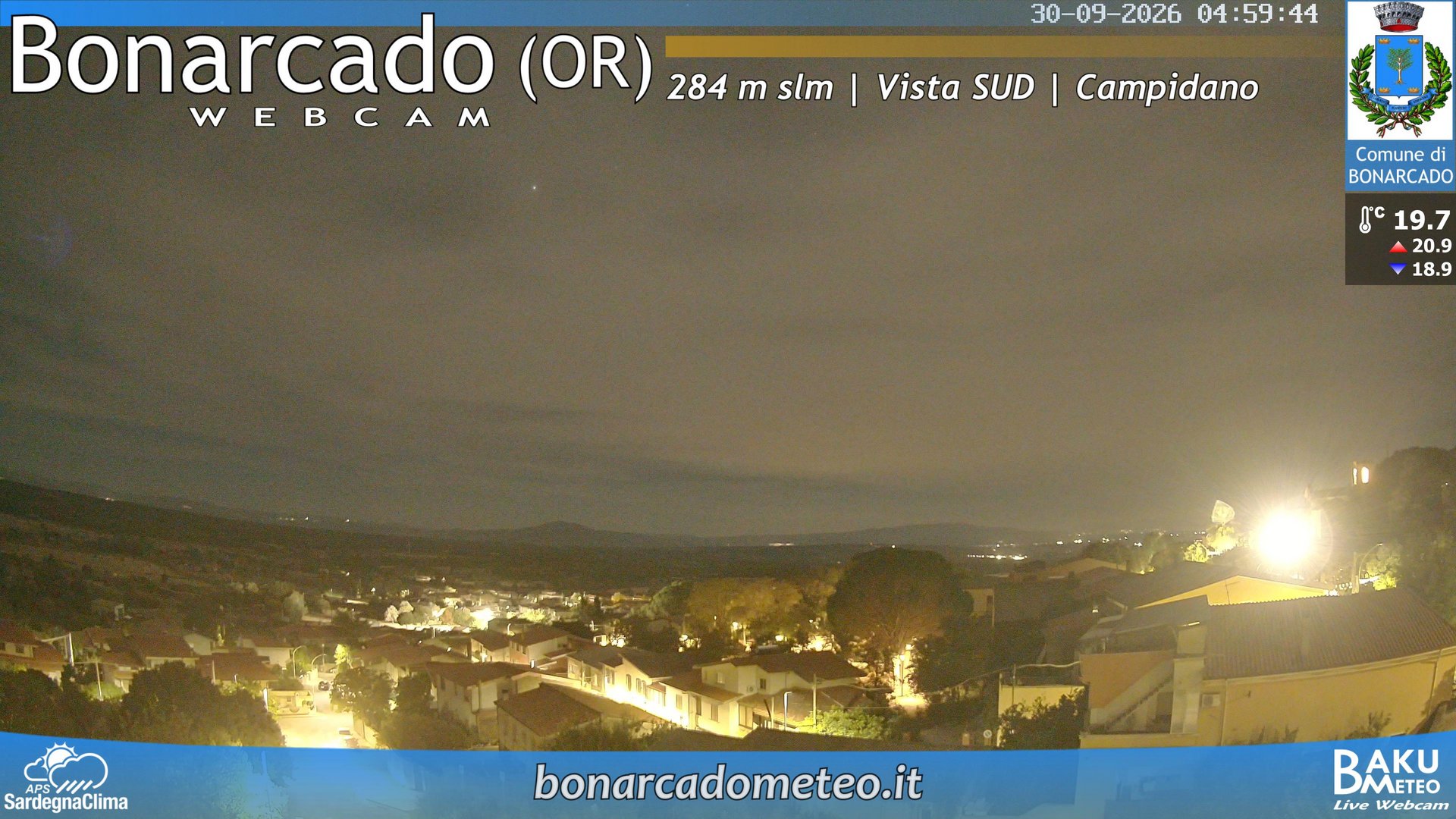 time-lapse frame, Bonarcado SUD webcam
