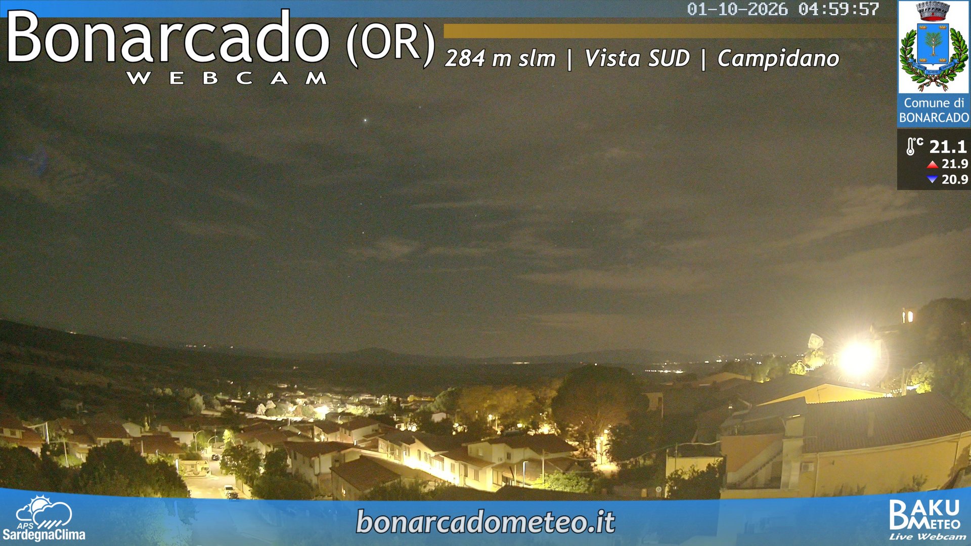 time-lapse frame, Bonarcado SUD webcam