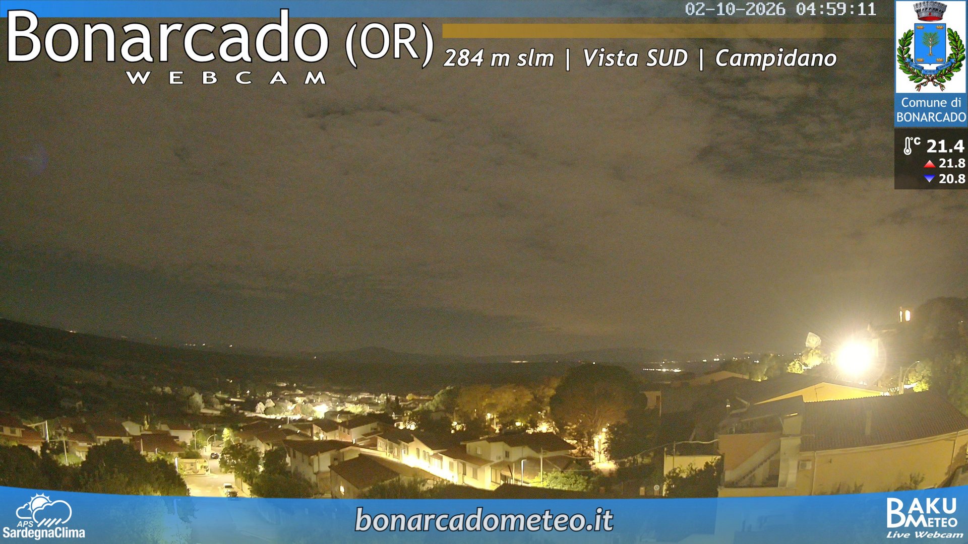 time-lapse frame, Bonarcado SUD webcam