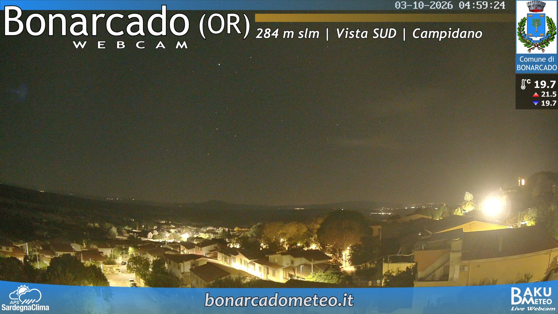 time-lapse frame, Bonarcado SUD webcam