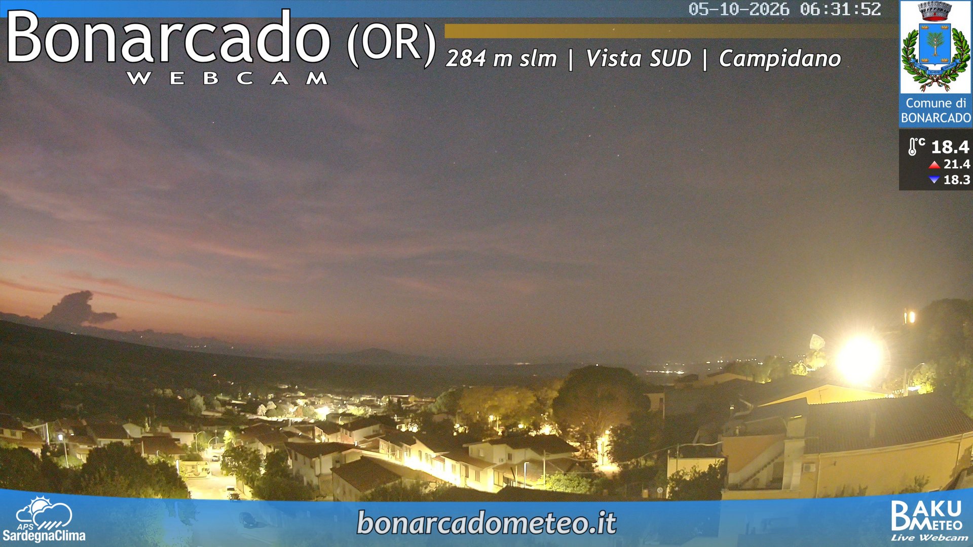 view from Bonarcado SUD on 2026-10-05