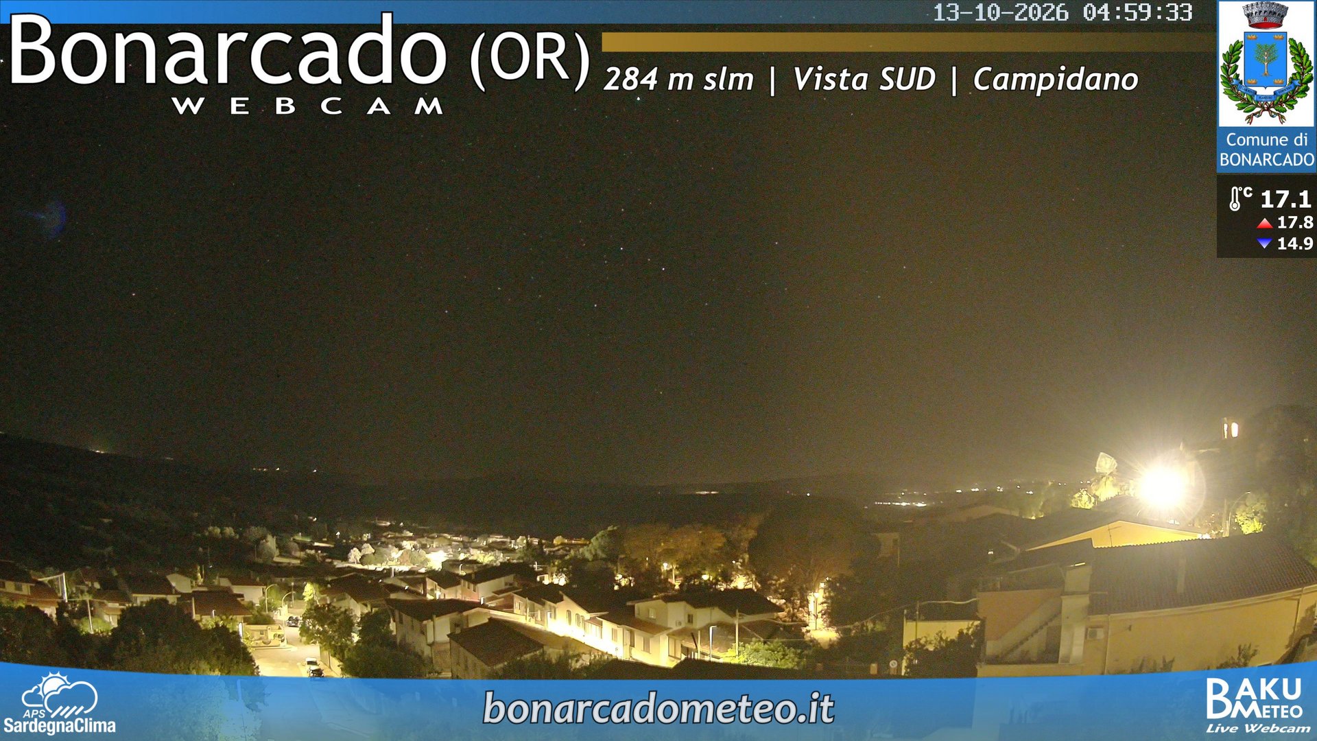 time-lapse frame, Bonarcado SUD webcam