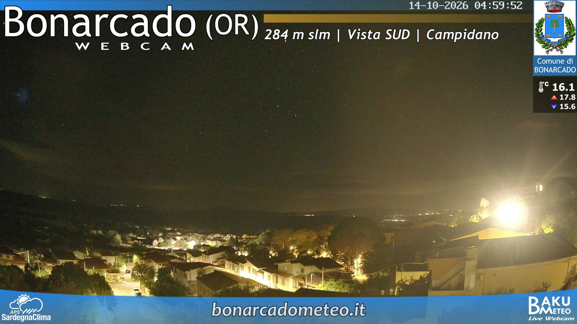 time-lapse frame, Bonarcado SUD webcam
