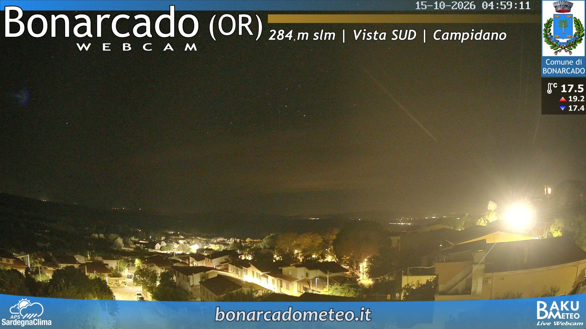 time-lapse frame, Bonarcado SUD webcam