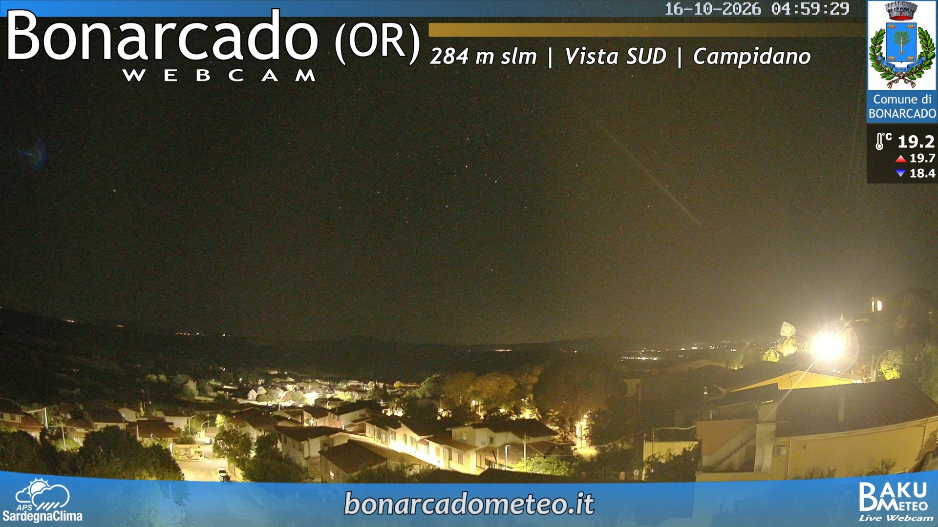 time-lapse frame, Bonarcado SUD webcam