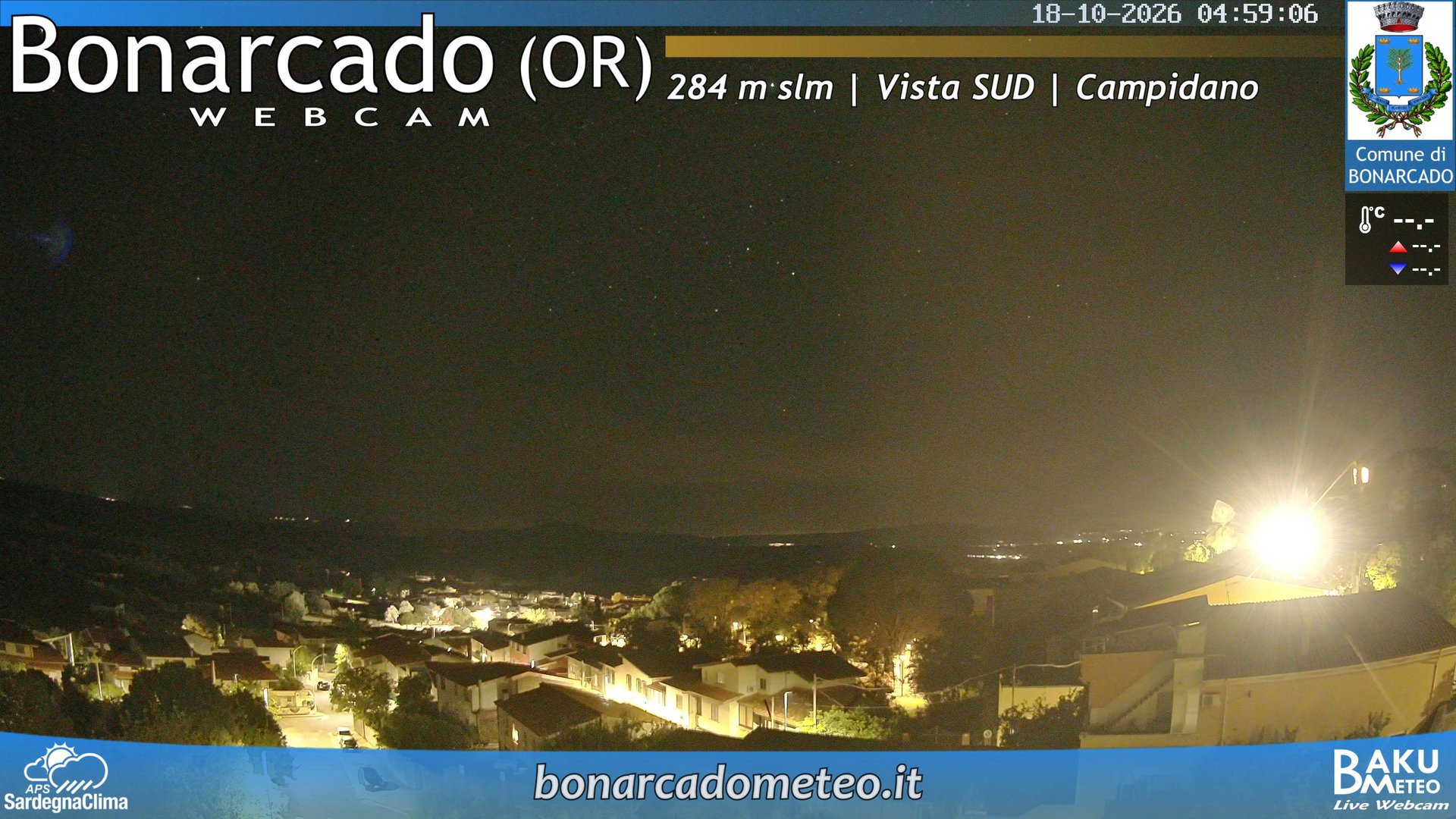 time-lapse frame, Bonarcado SUD webcam