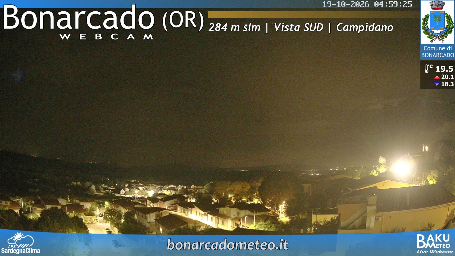 time-lapse frame, Bonarcado SUD webcam
