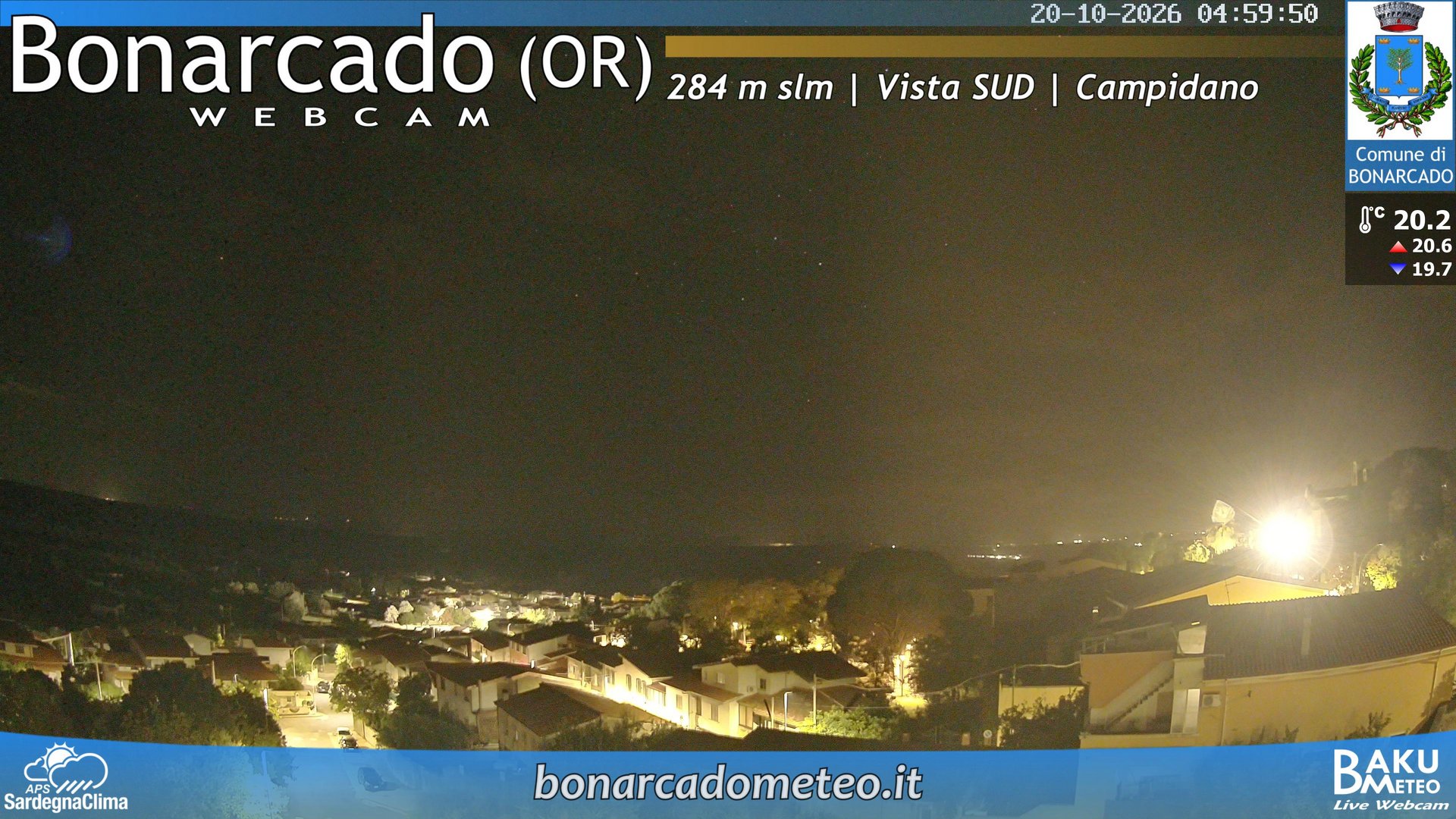 time-lapse frame, Bonarcado SUD webcam