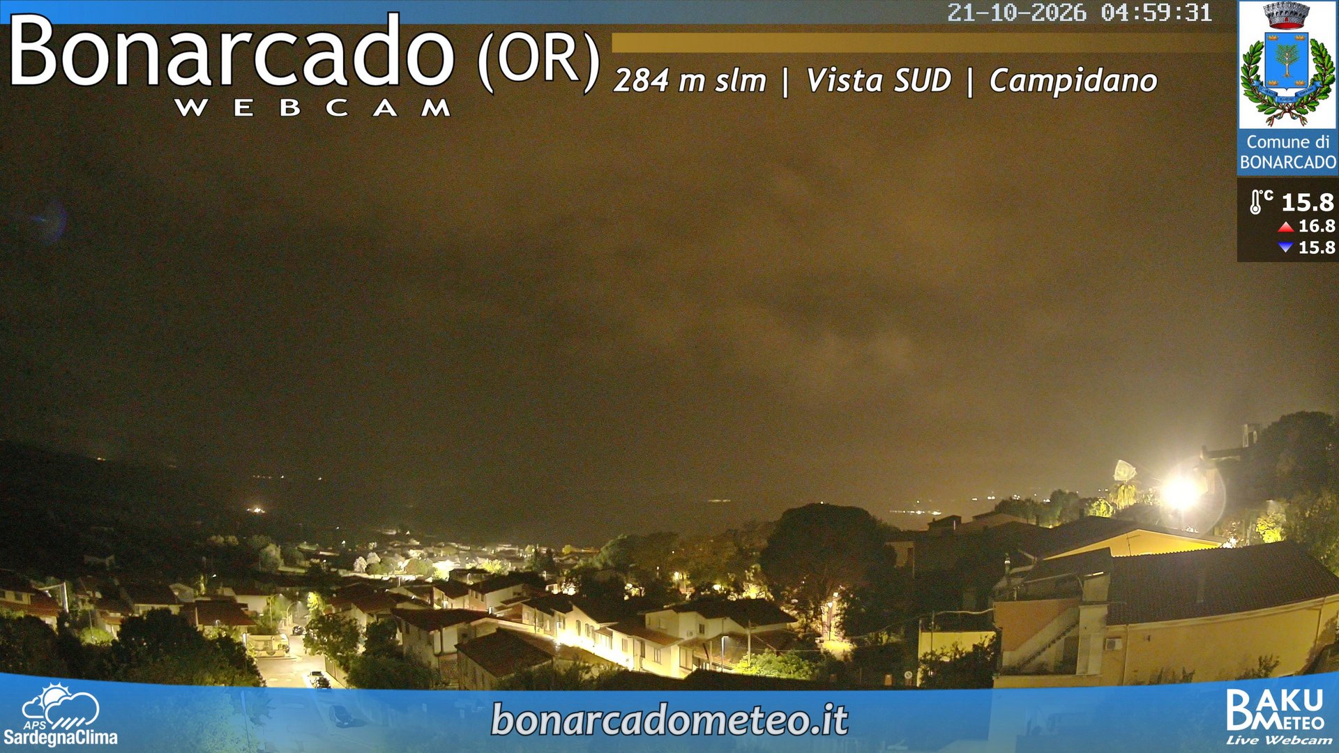 time-lapse frame, Bonarcado SUD webcam