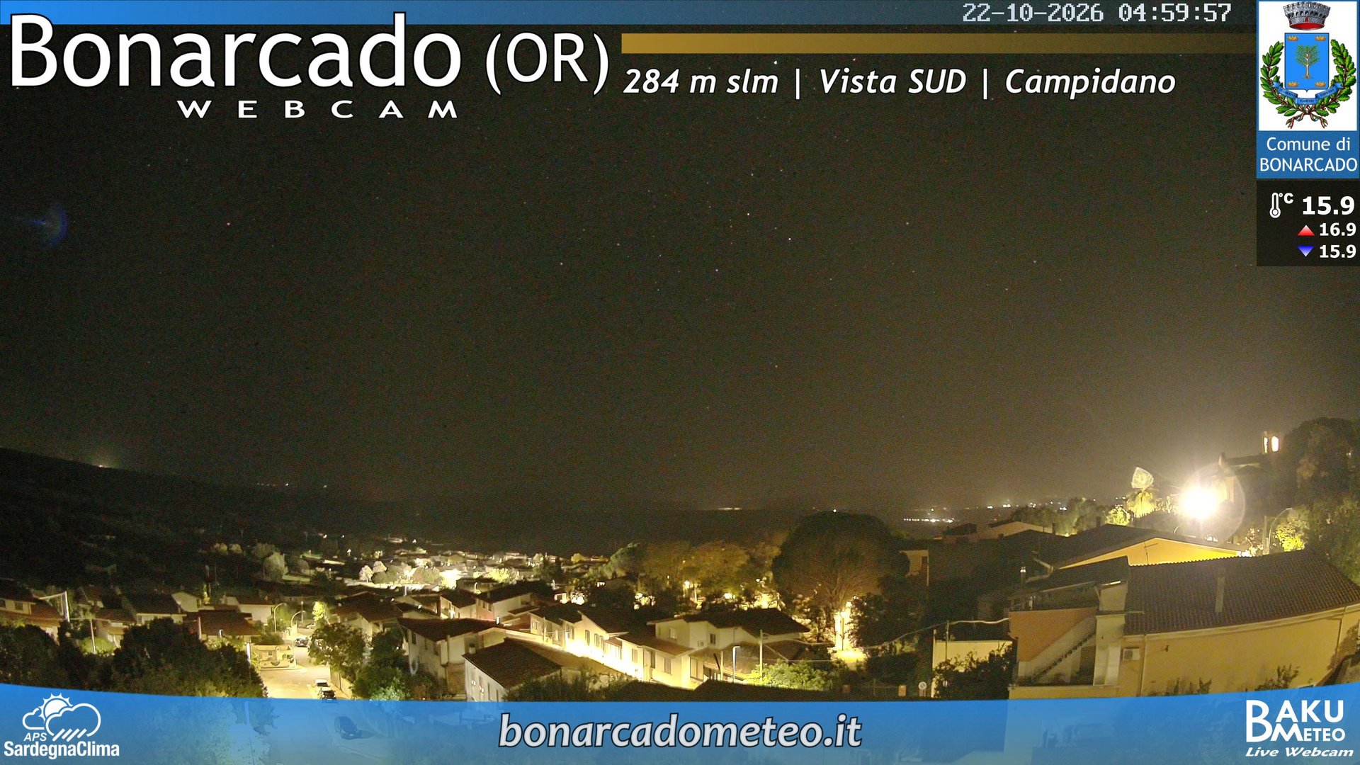 time-lapse frame, Bonarcado SUD webcam