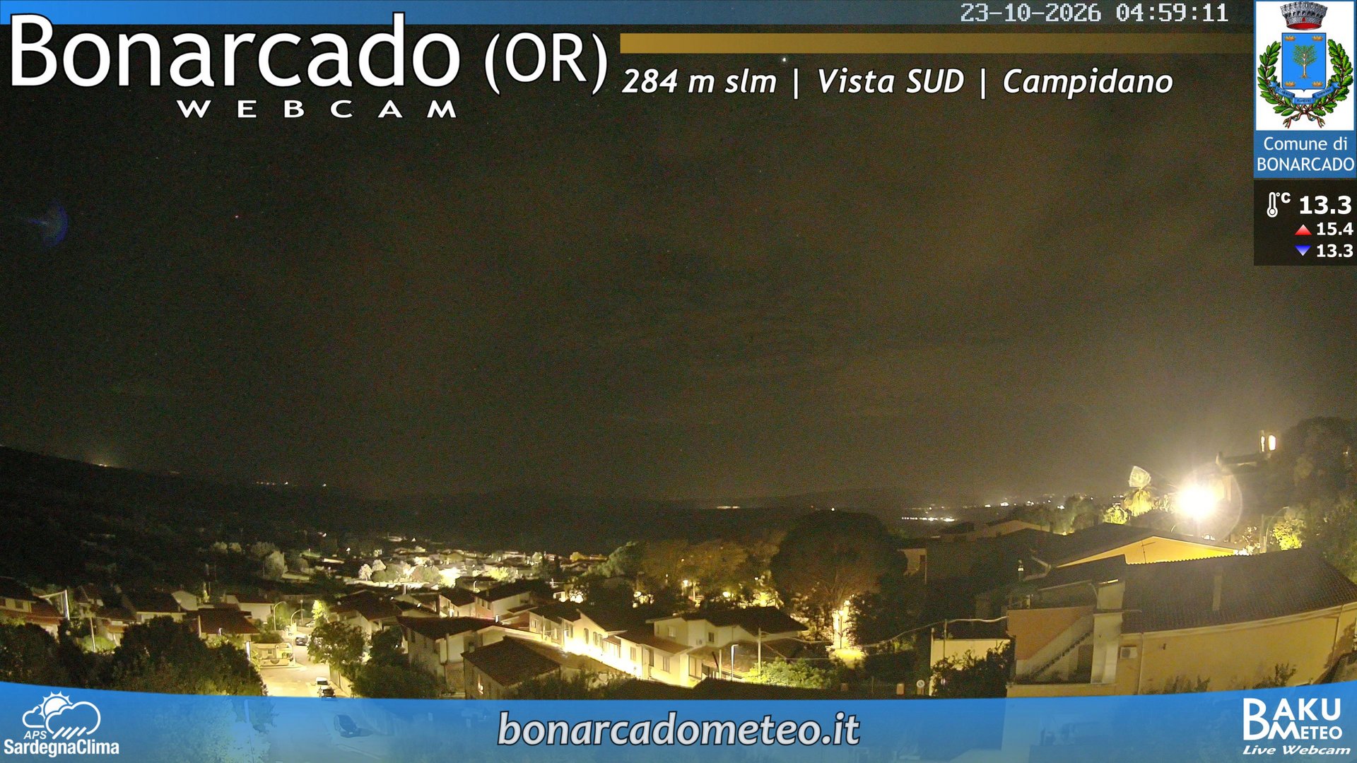 time-lapse frame, Bonarcado SUD webcam