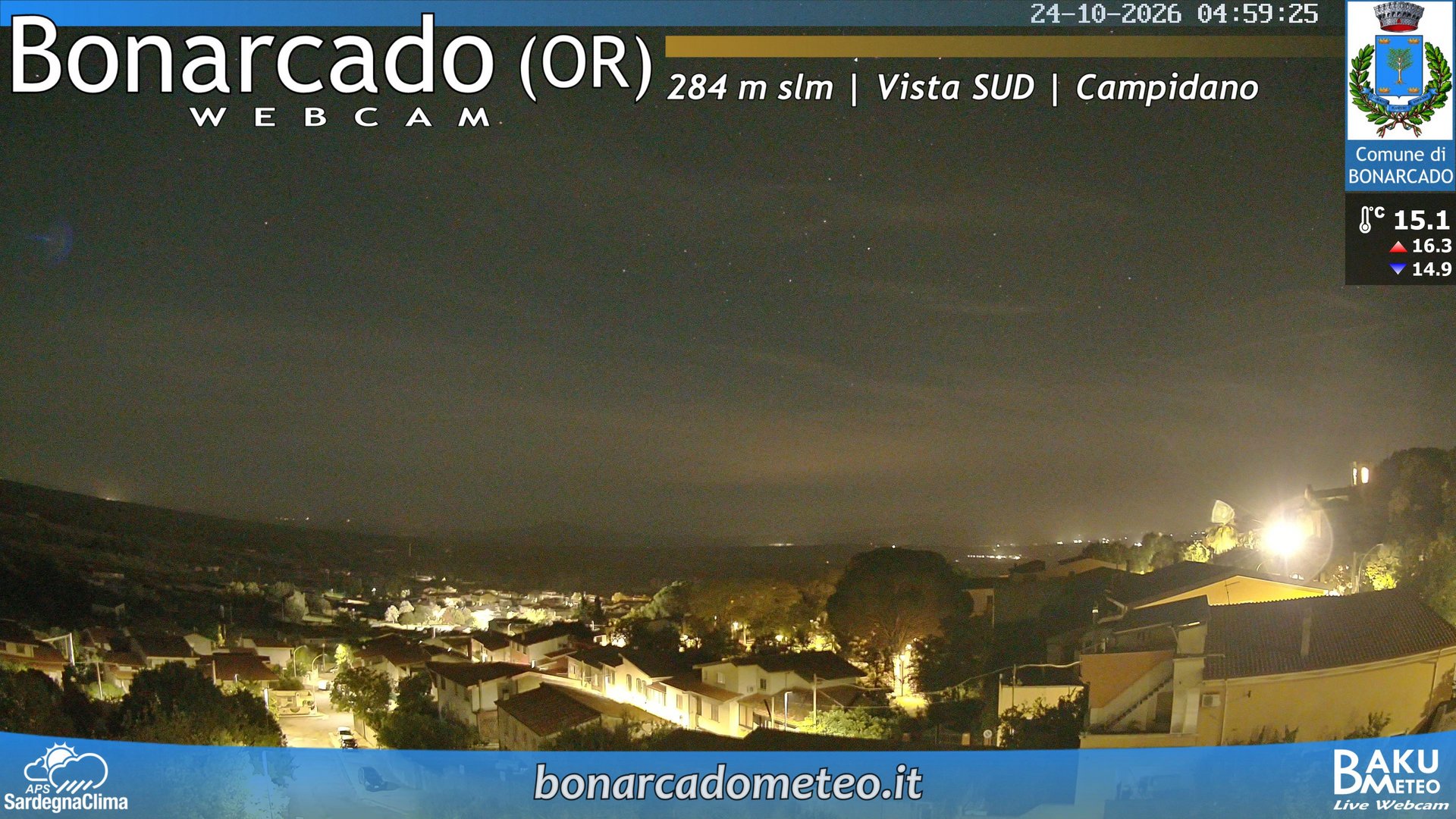 time-lapse frame, Bonarcado SUD webcam
