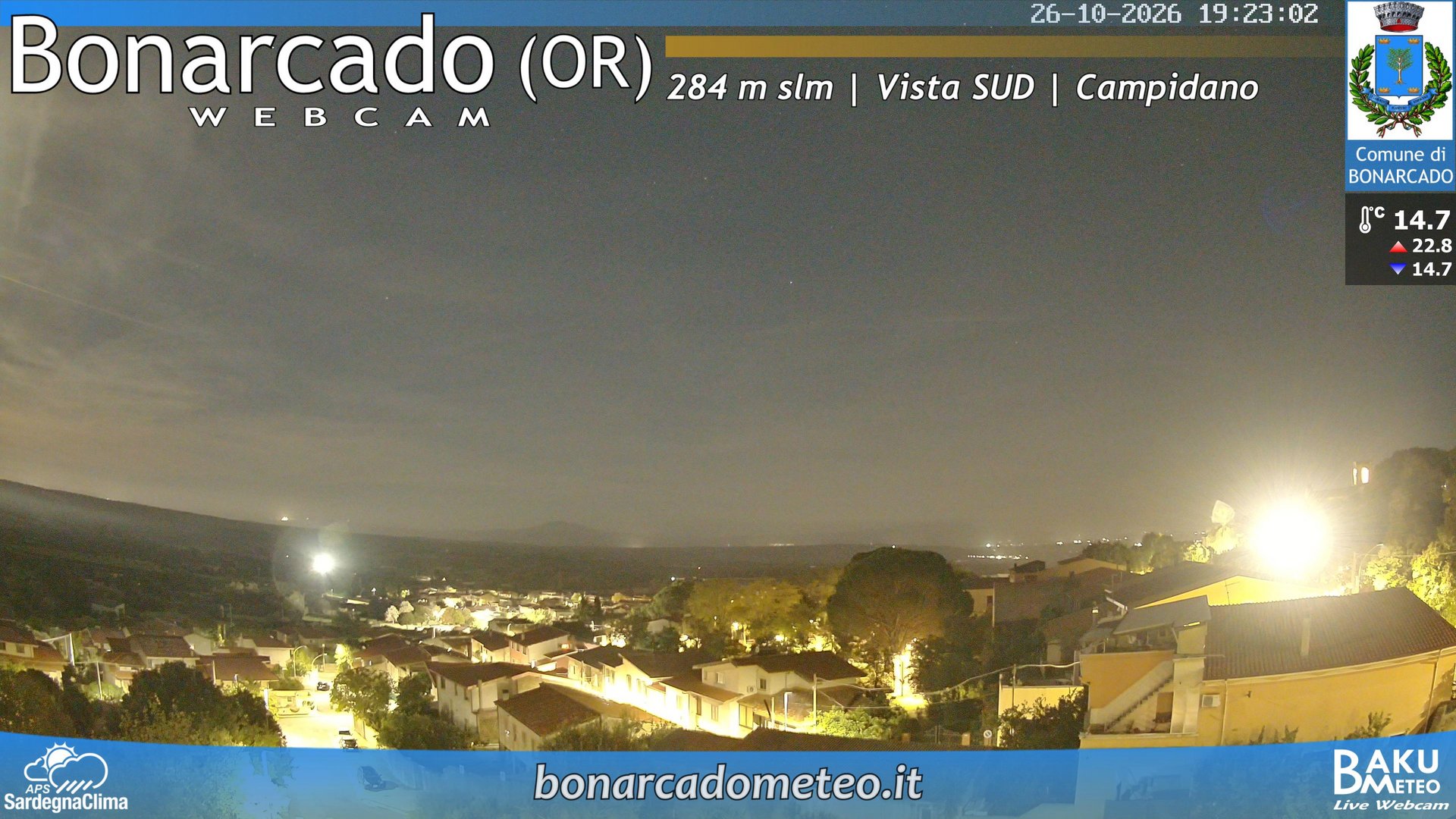 time-lapse frame, Bonarcado SUD webcam