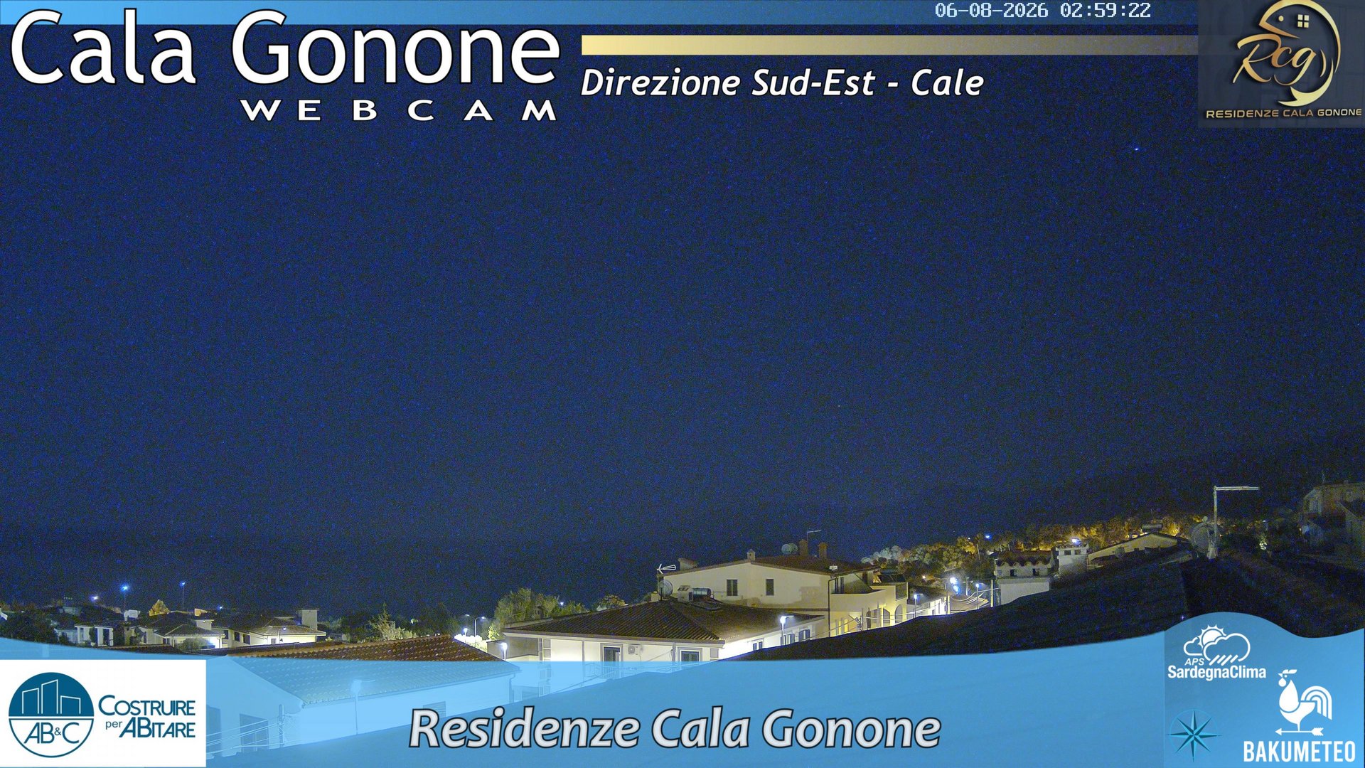 time-lapse frame, Cala Gonone SUD webcam