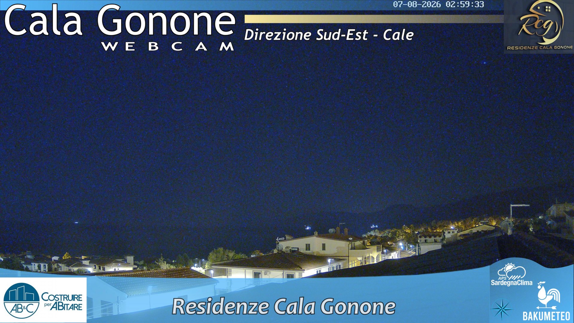 time-lapse frame, Cala Gonone SUD webcam