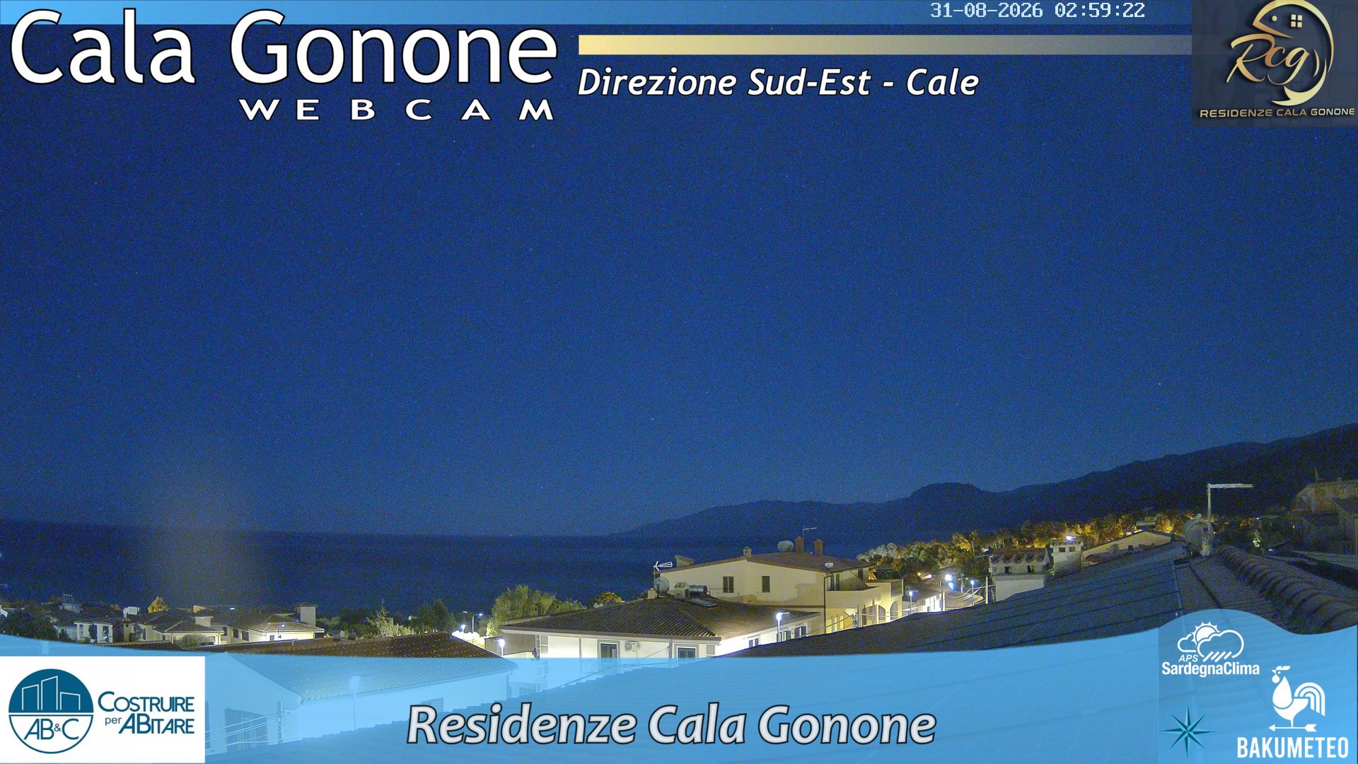 time-lapse frame, Cala Gonone SUD webcam