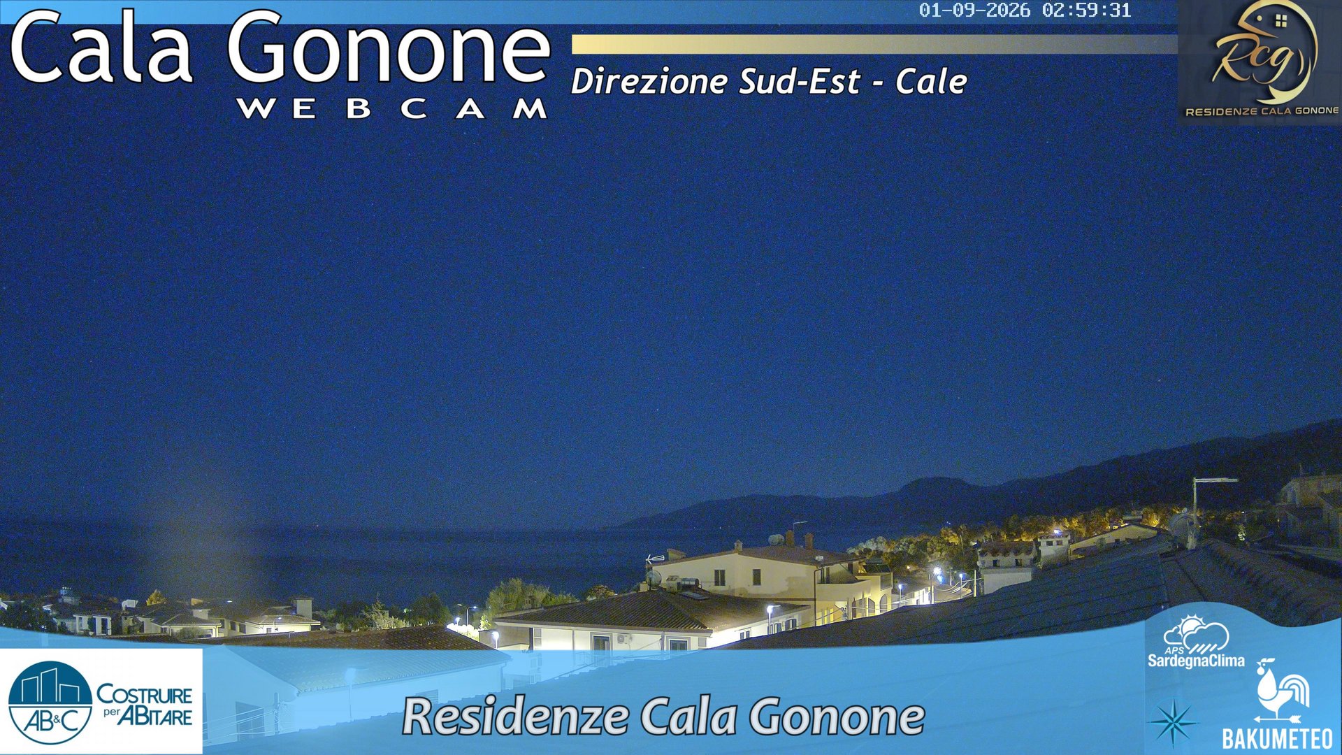 time-lapse frame, Cala Gonone SUD webcam