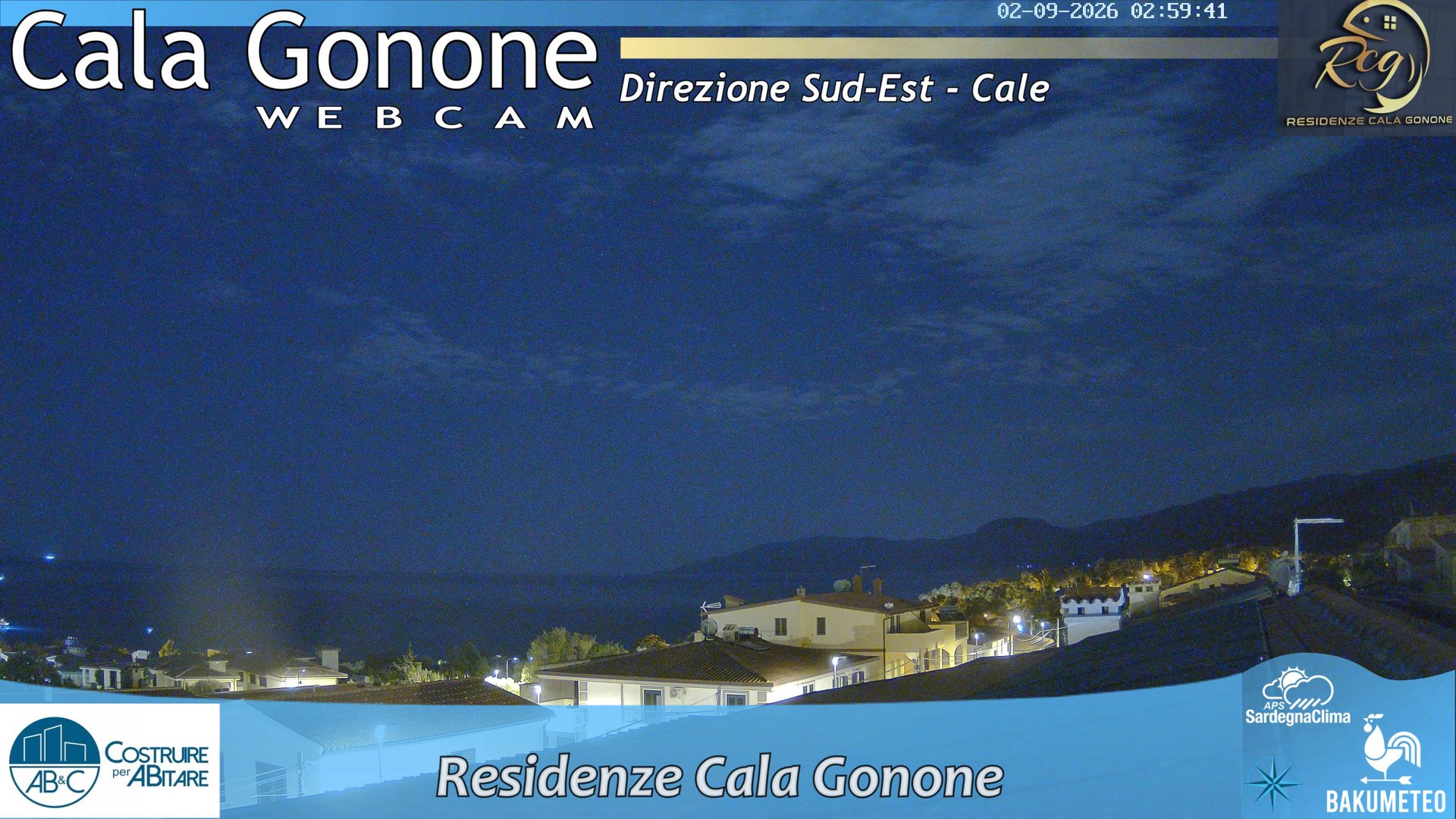 time-lapse frame, Cala Gonone SUD webcam
