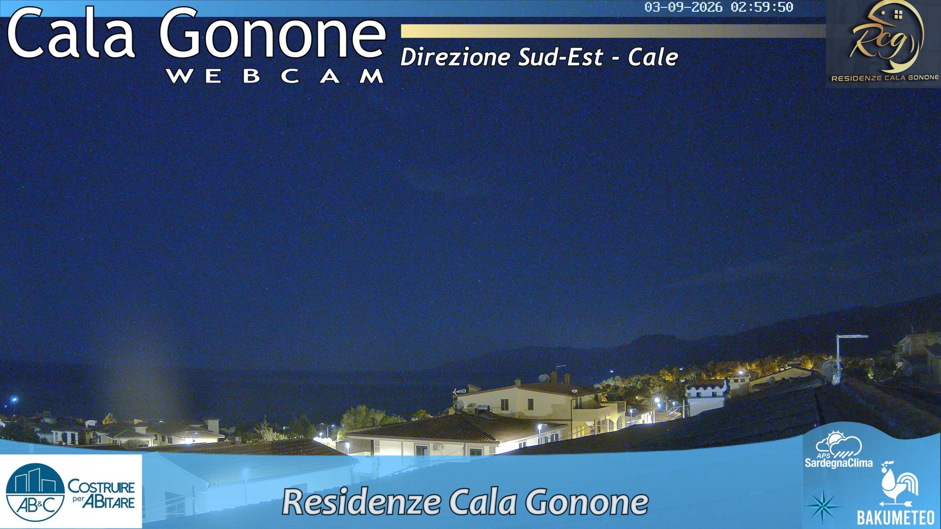 time-lapse frame, Cala Gonone SUD webcam