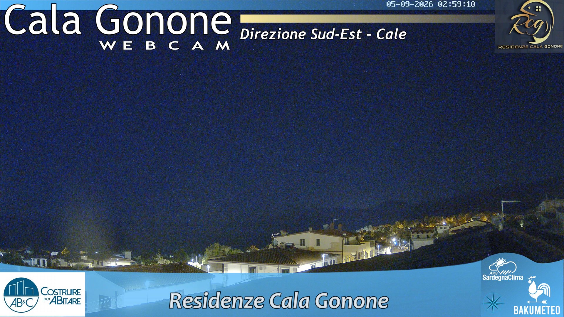 time-lapse frame, Cala Gonone SUD webcam