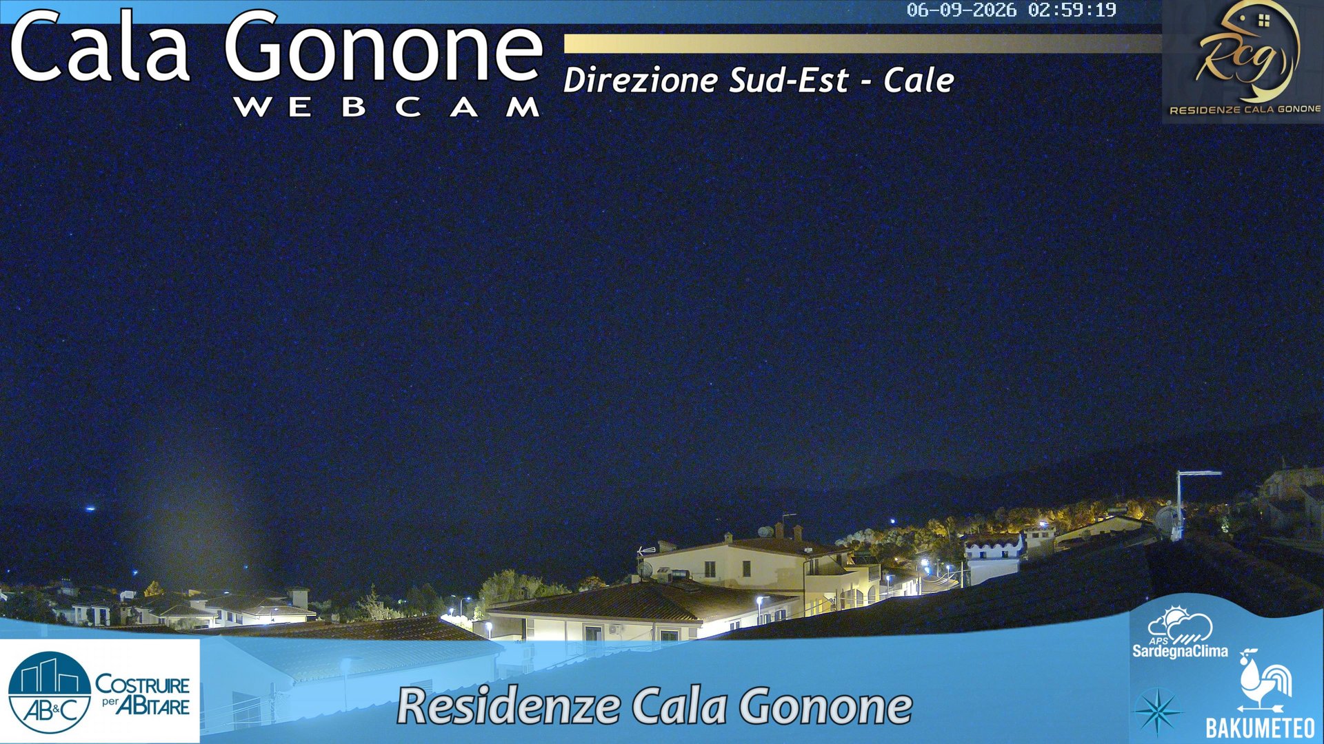 time-lapse frame, Cala Gonone SUD webcam