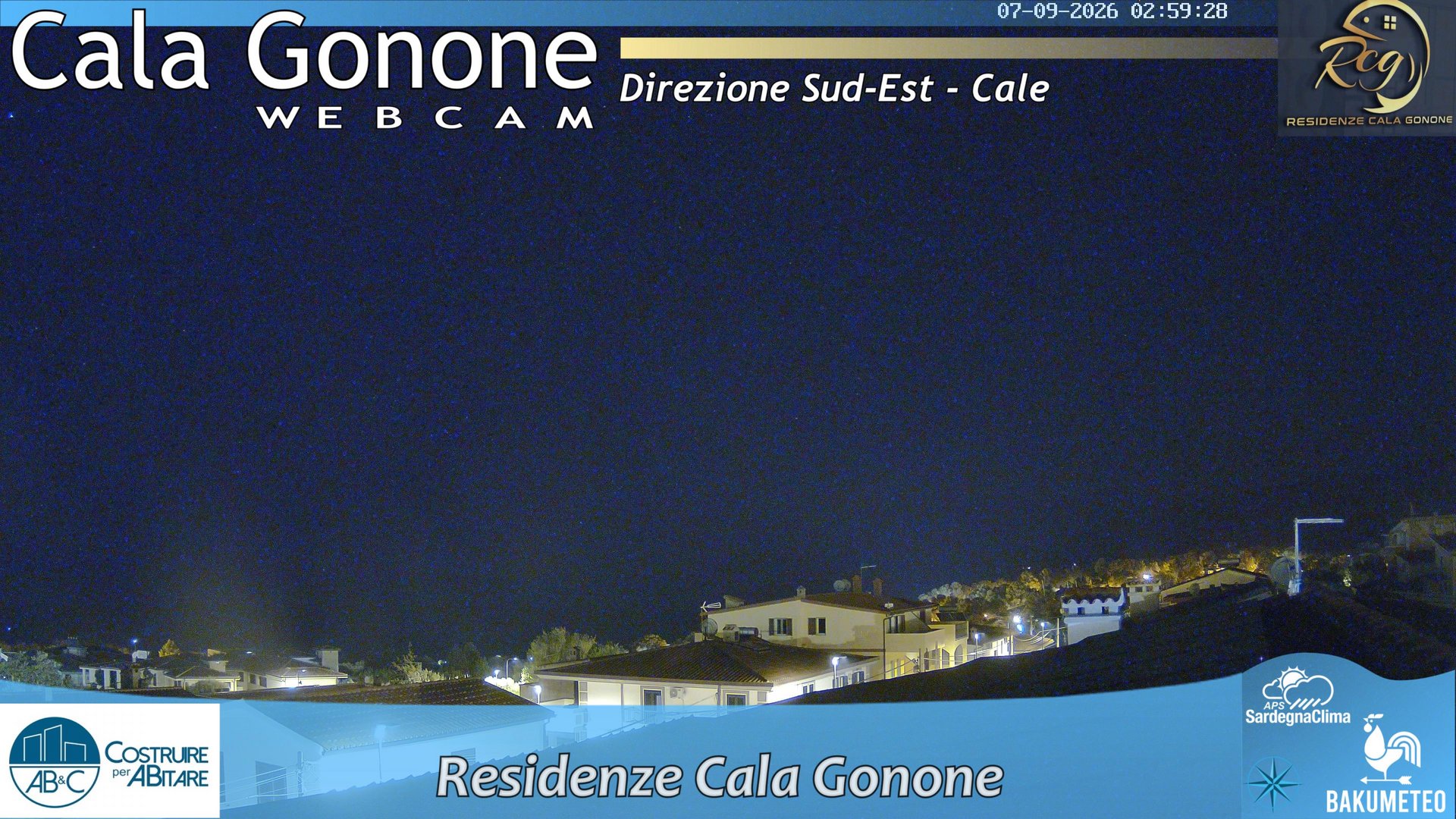 time-lapse frame, Cala Gonone SUD webcam