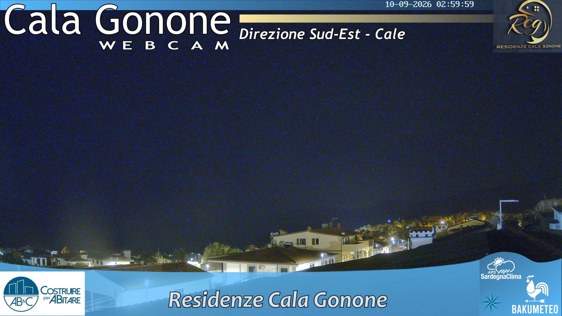 time-lapse frame, Cala Gonone SUD webcam