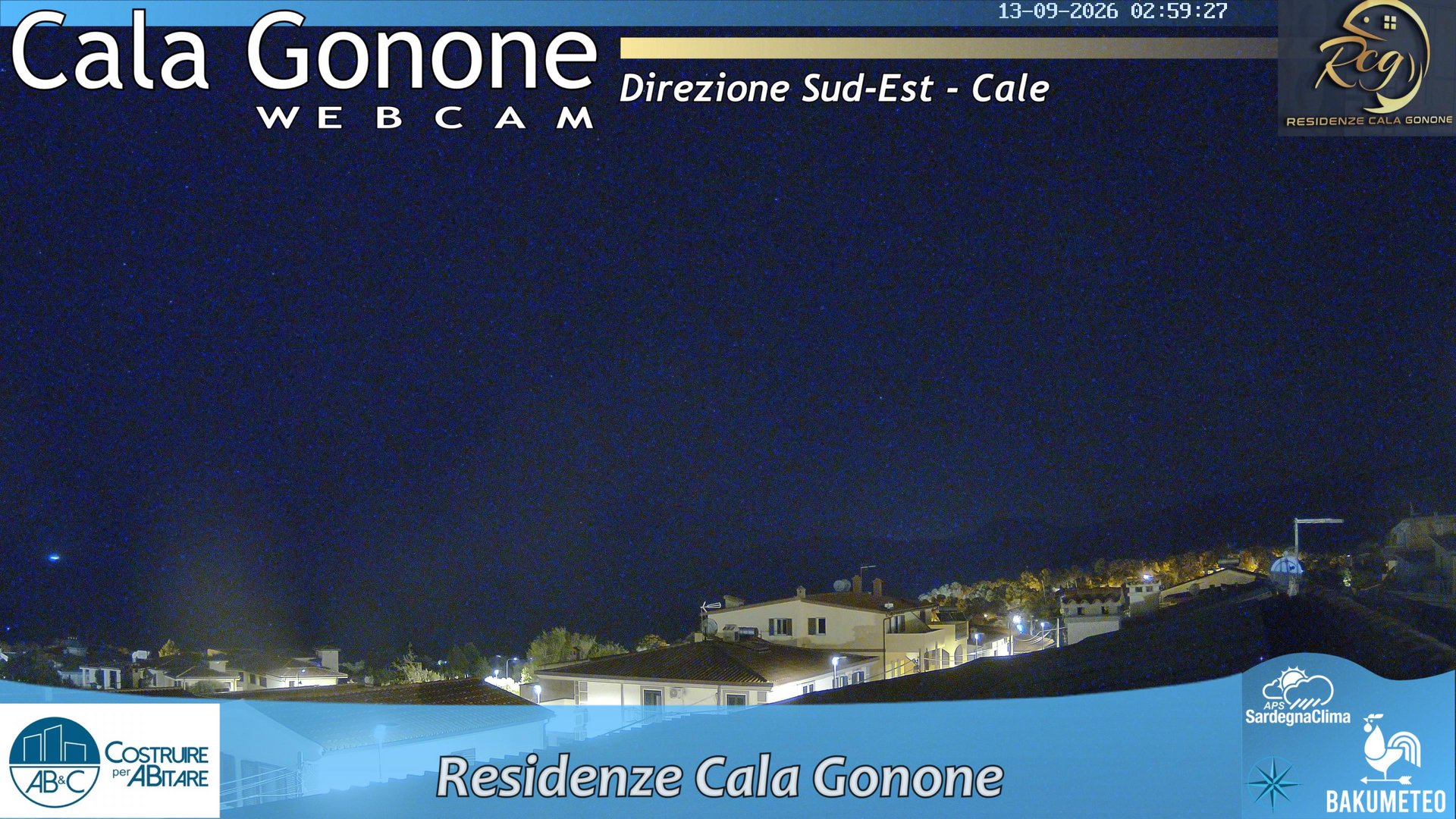 time-lapse frame, Cala Gonone SUD webcam