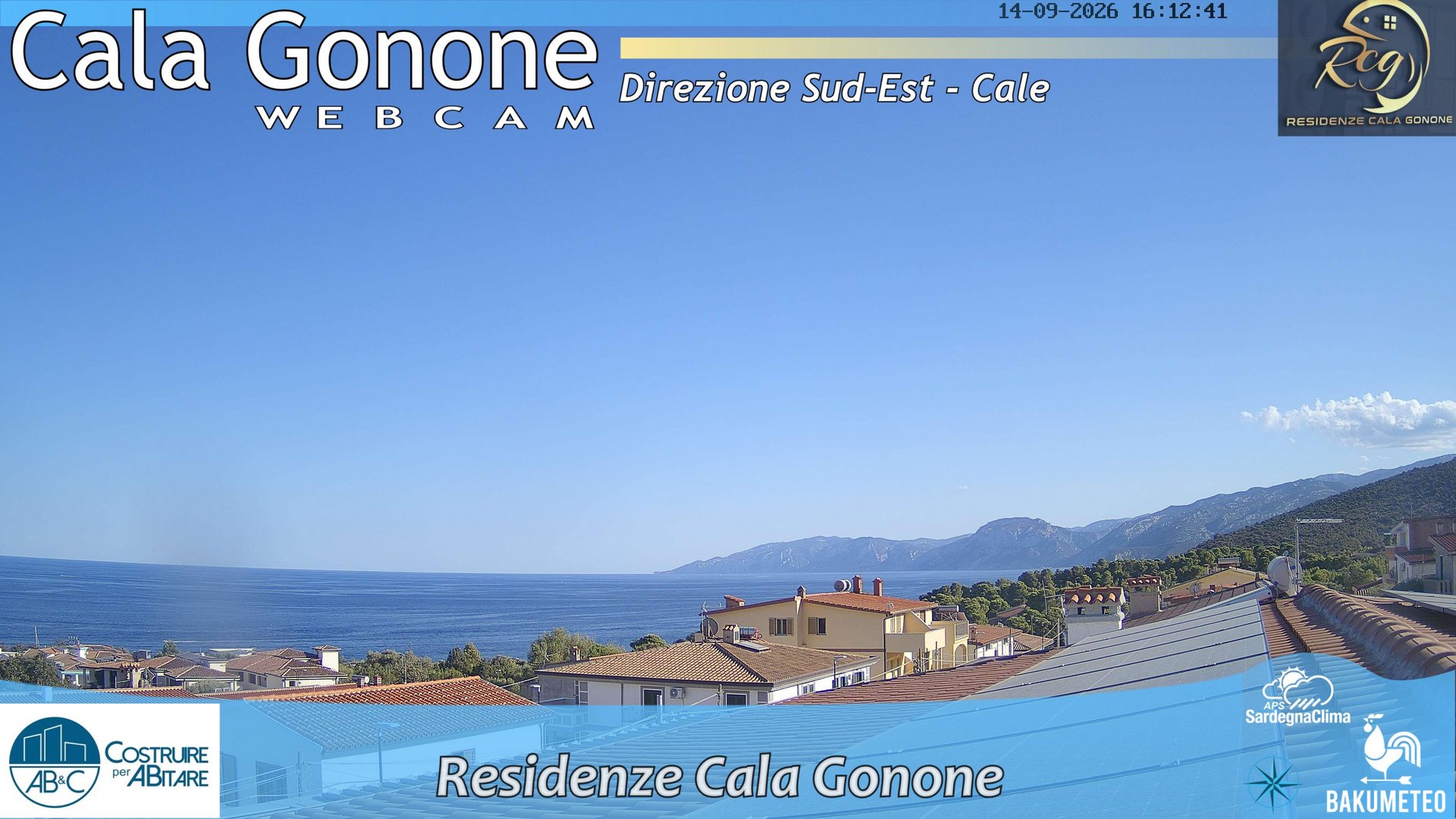 time-lapse frame, Cala Gonone SUD webcam