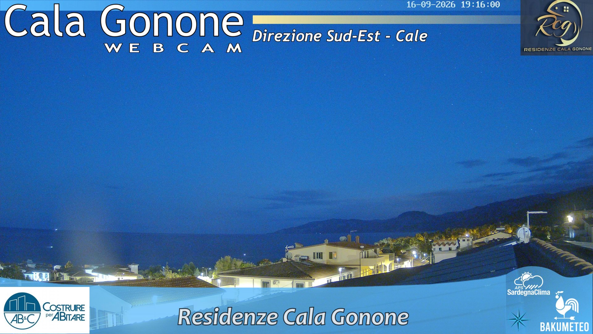 time-lapse frame, Cala Gonone SUD webcam