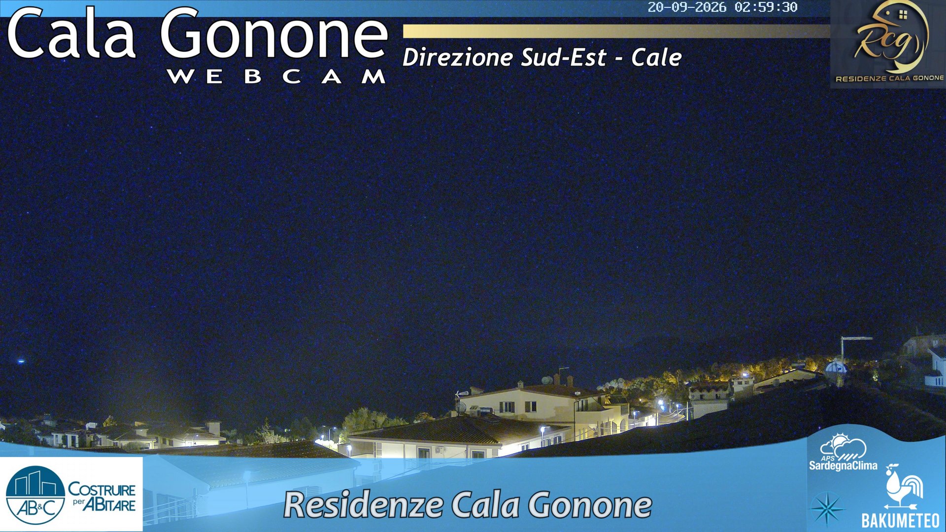 time-lapse frame, Cala Gonone SUD webcam