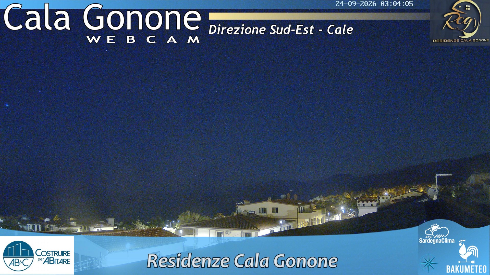 time-lapse frame, Cala Gonone SUD webcam