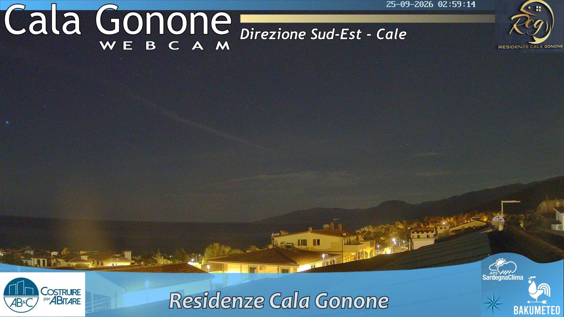 time-lapse frame, Cala Gonone SUD webcam