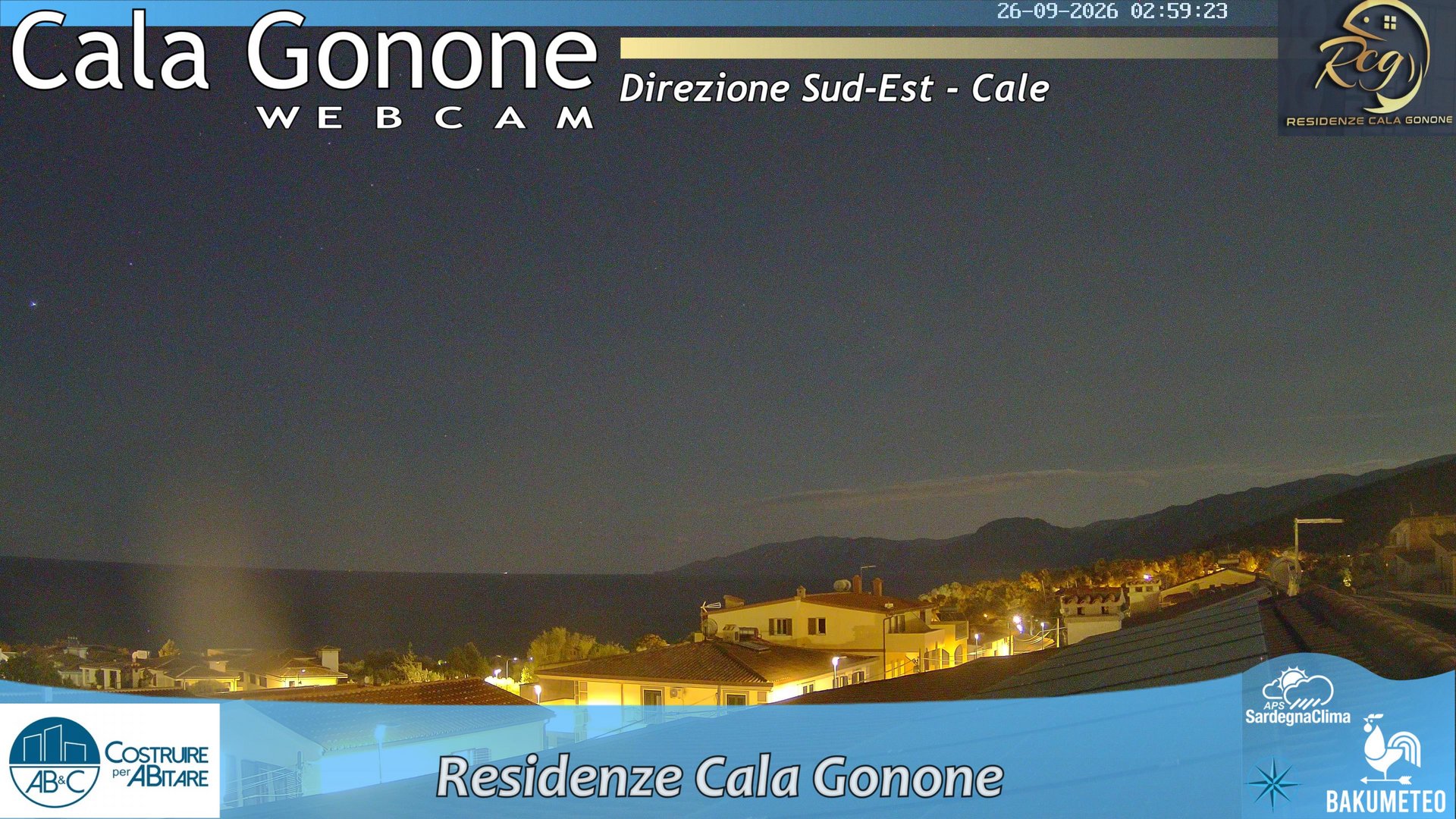 time-lapse frame, Cala Gonone SUD webcam