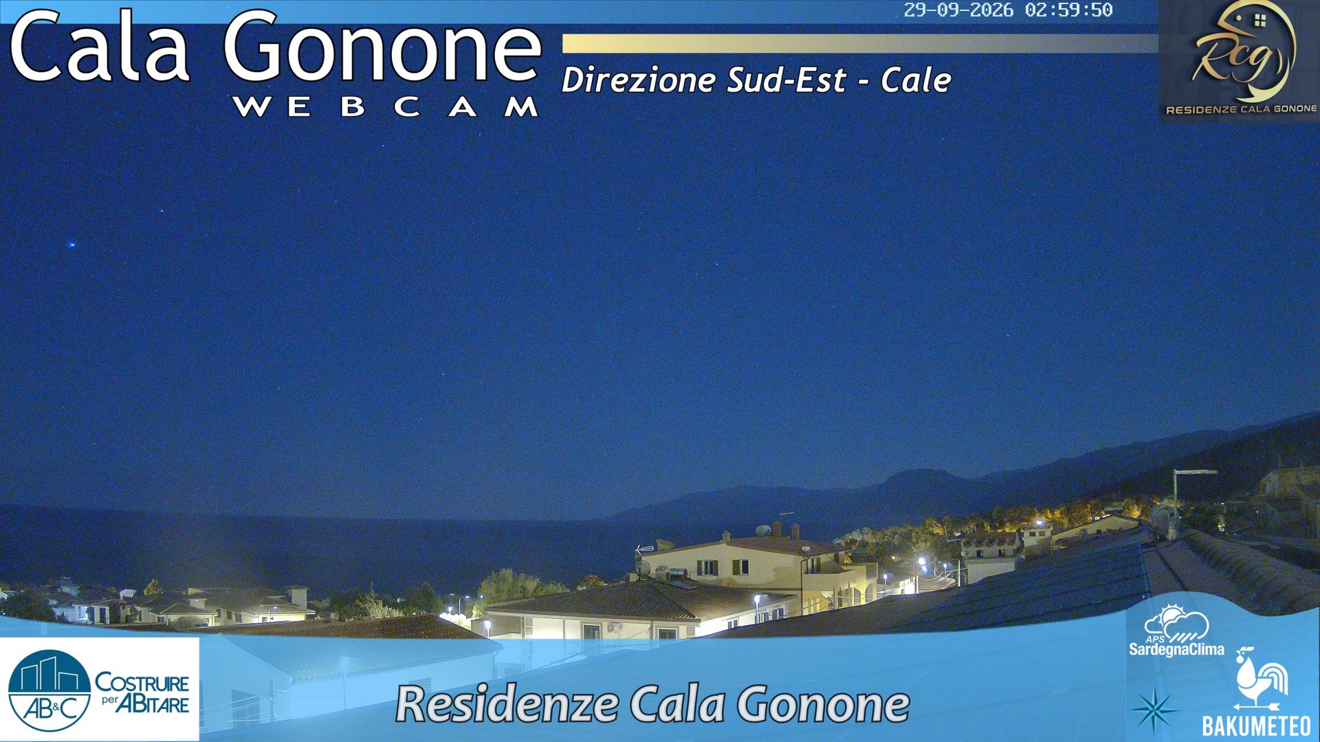 time-lapse frame, Cala Gonone SUD webcam
