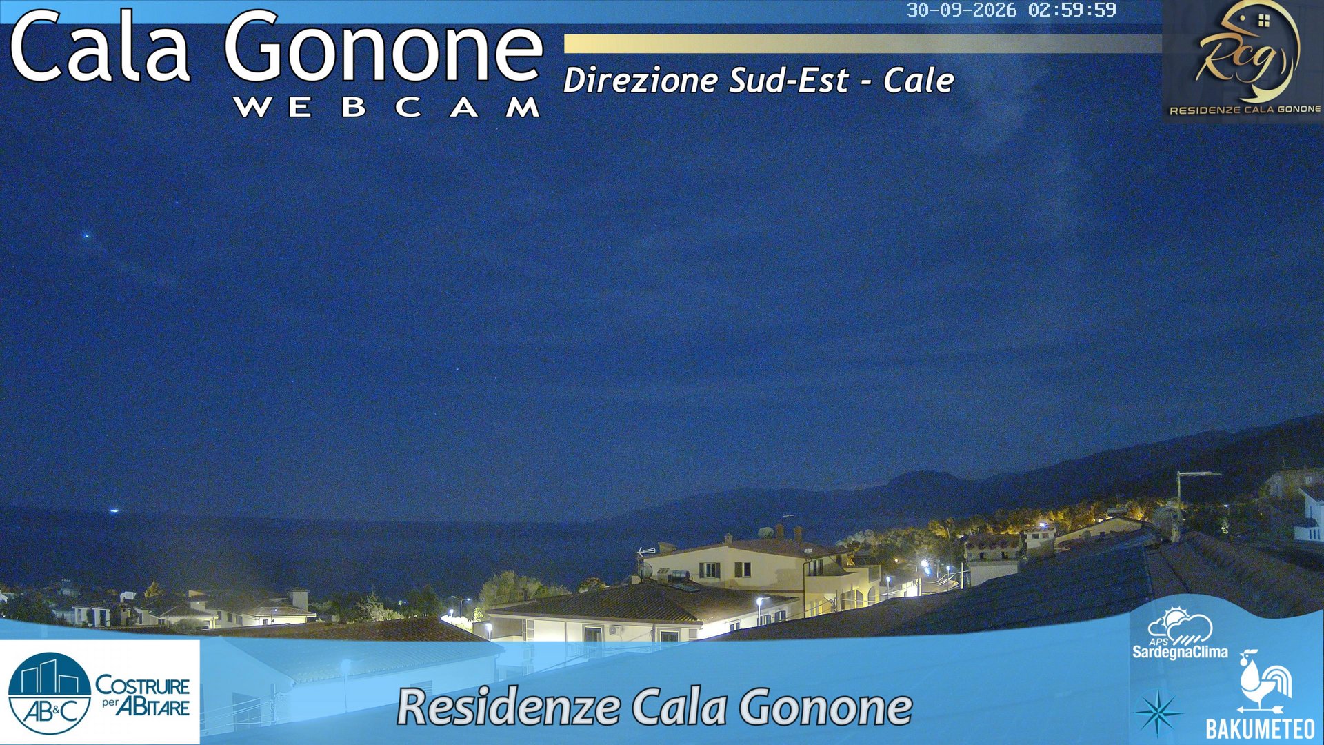time-lapse frame, Cala Gonone SUD webcam