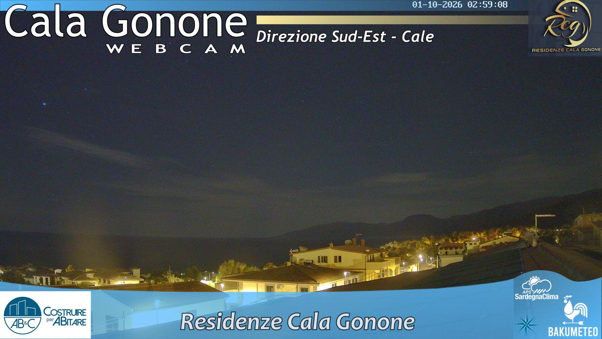 time-lapse frame, Cala Gonone SUD webcam