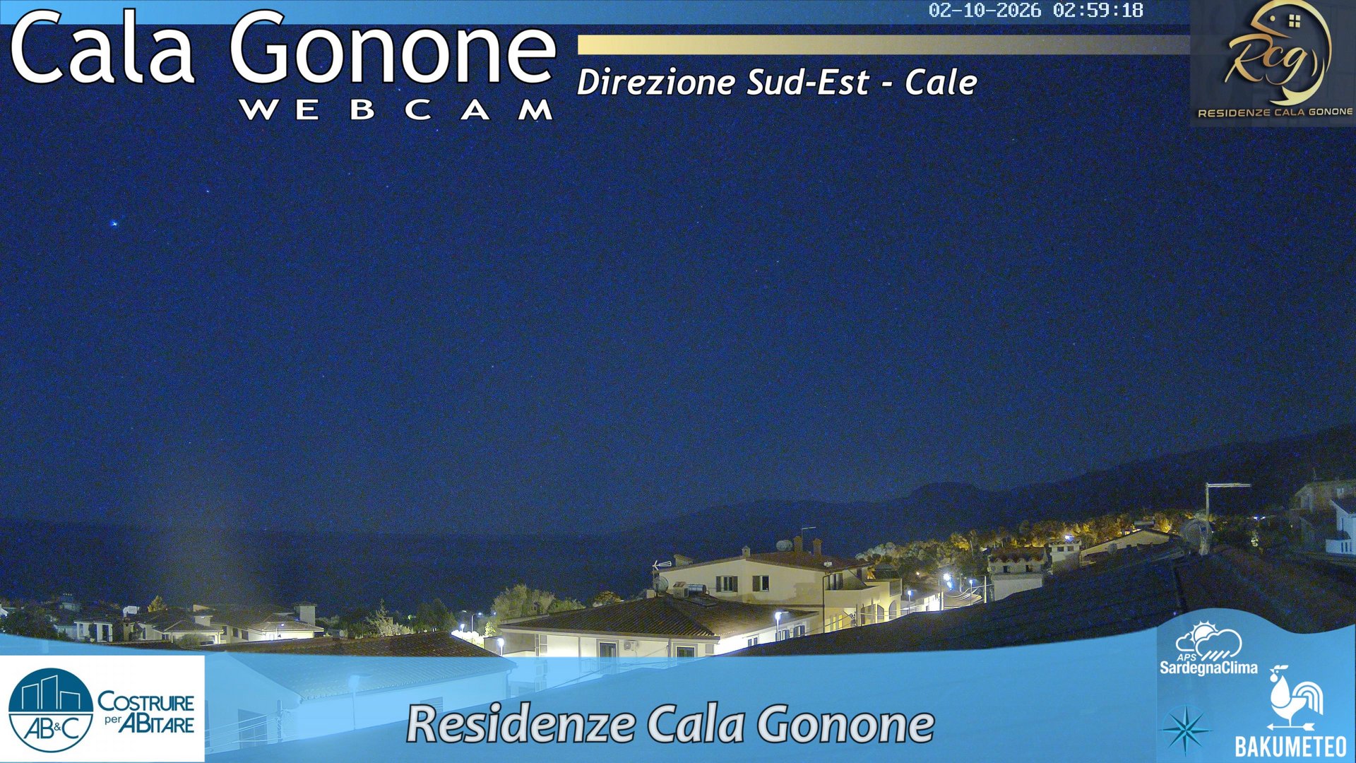 time-lapse frame, Cala Gonone SUD webcam