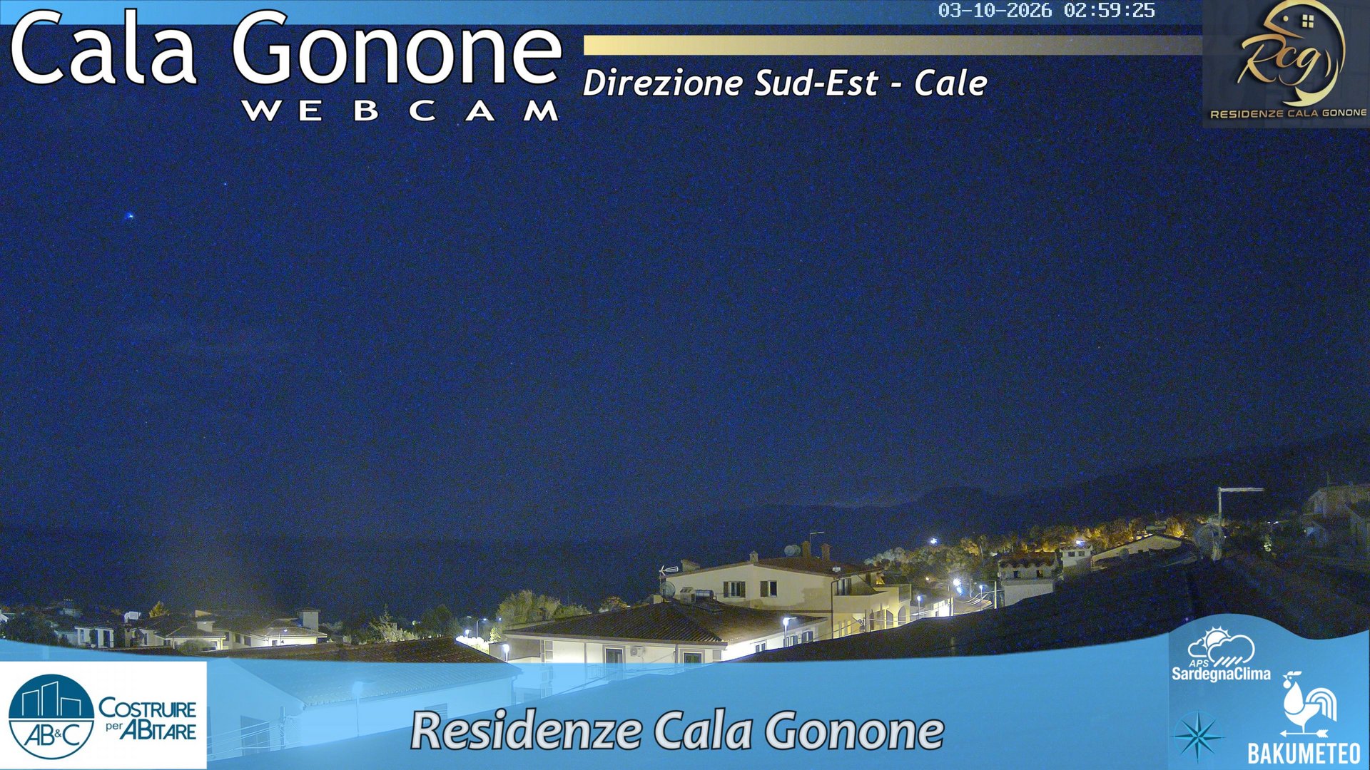 time-lapse frame, Cala Gonone SUD webcam