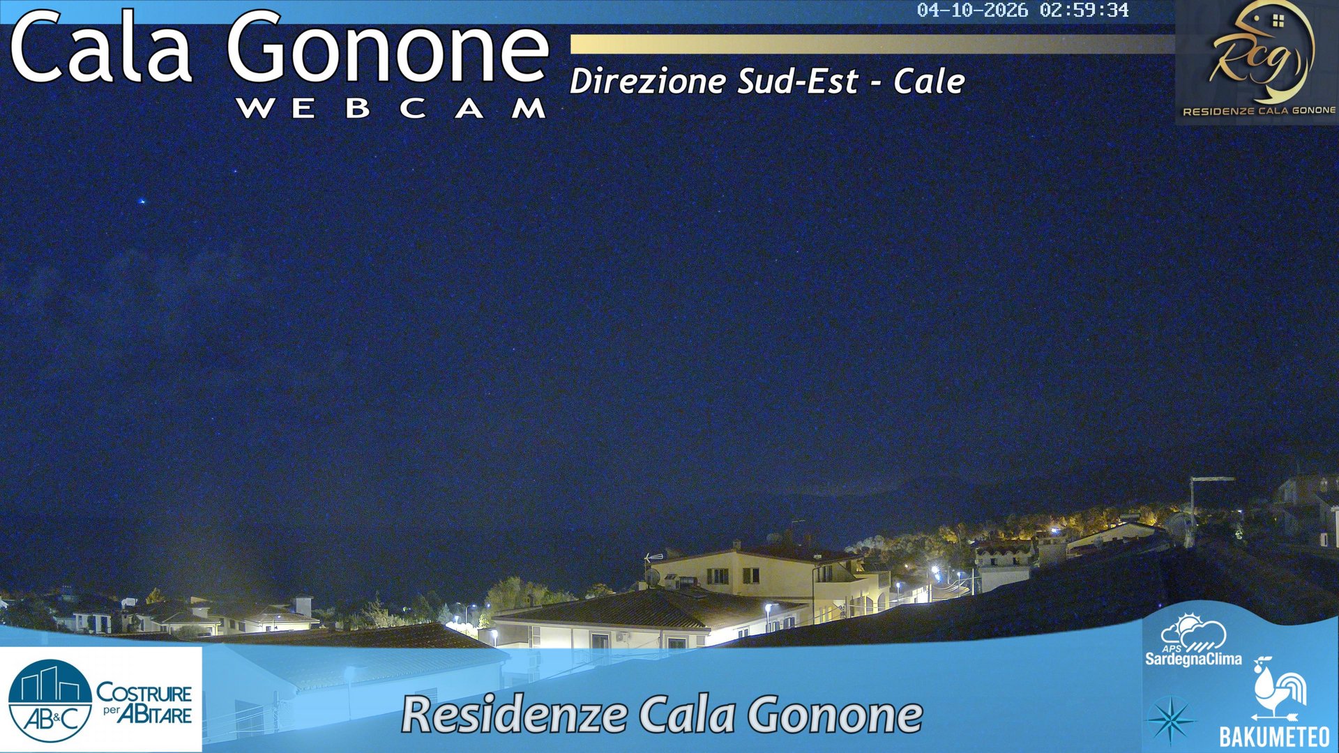 time-lapse frame, Cala Gonone SUD webcam